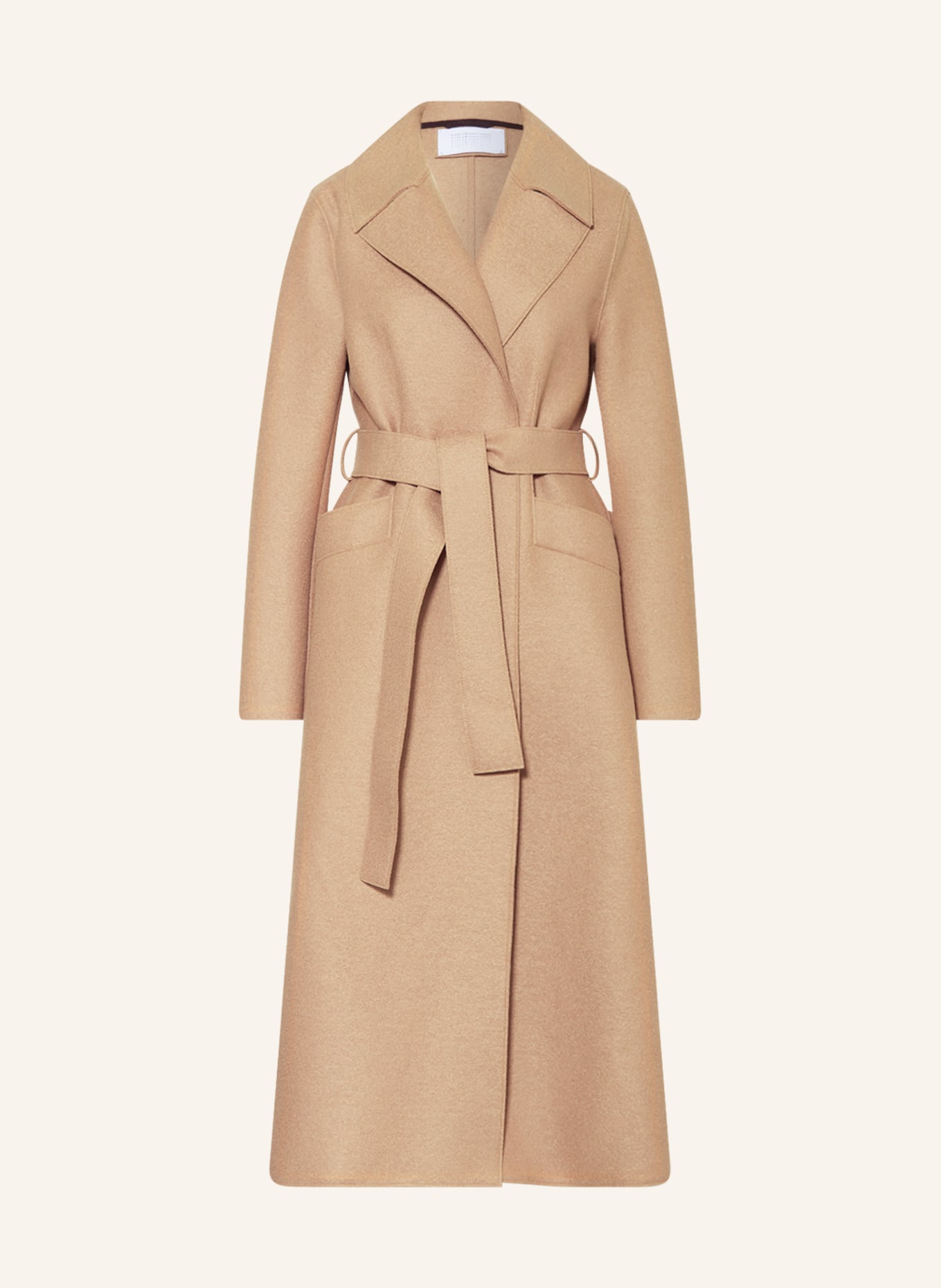 HARRIS WHARF LONDON Wool coat in camel