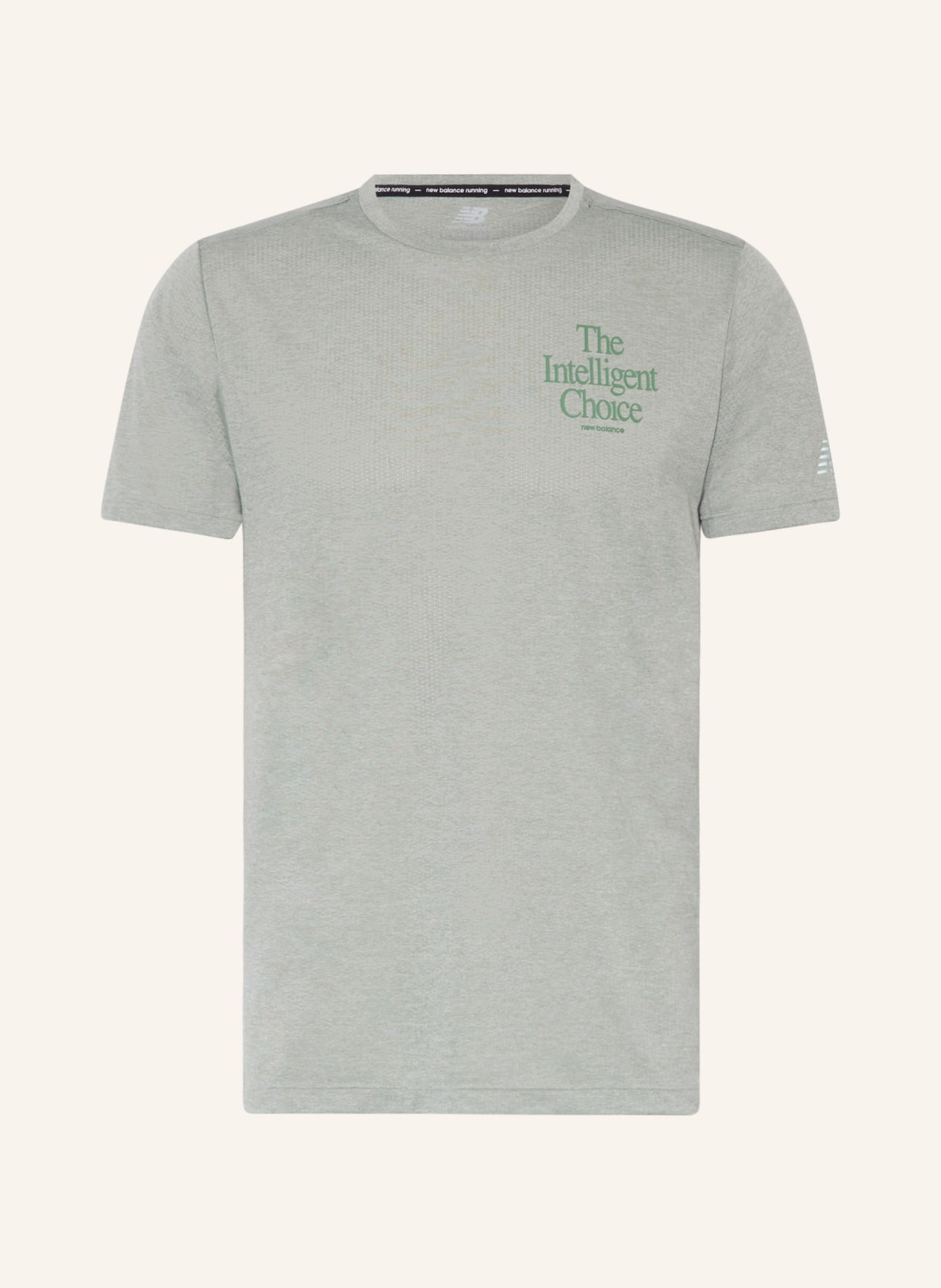 new balance Running shirt IMPACT RUN in mesh, Color: LIGHT GREEN (Image 1)