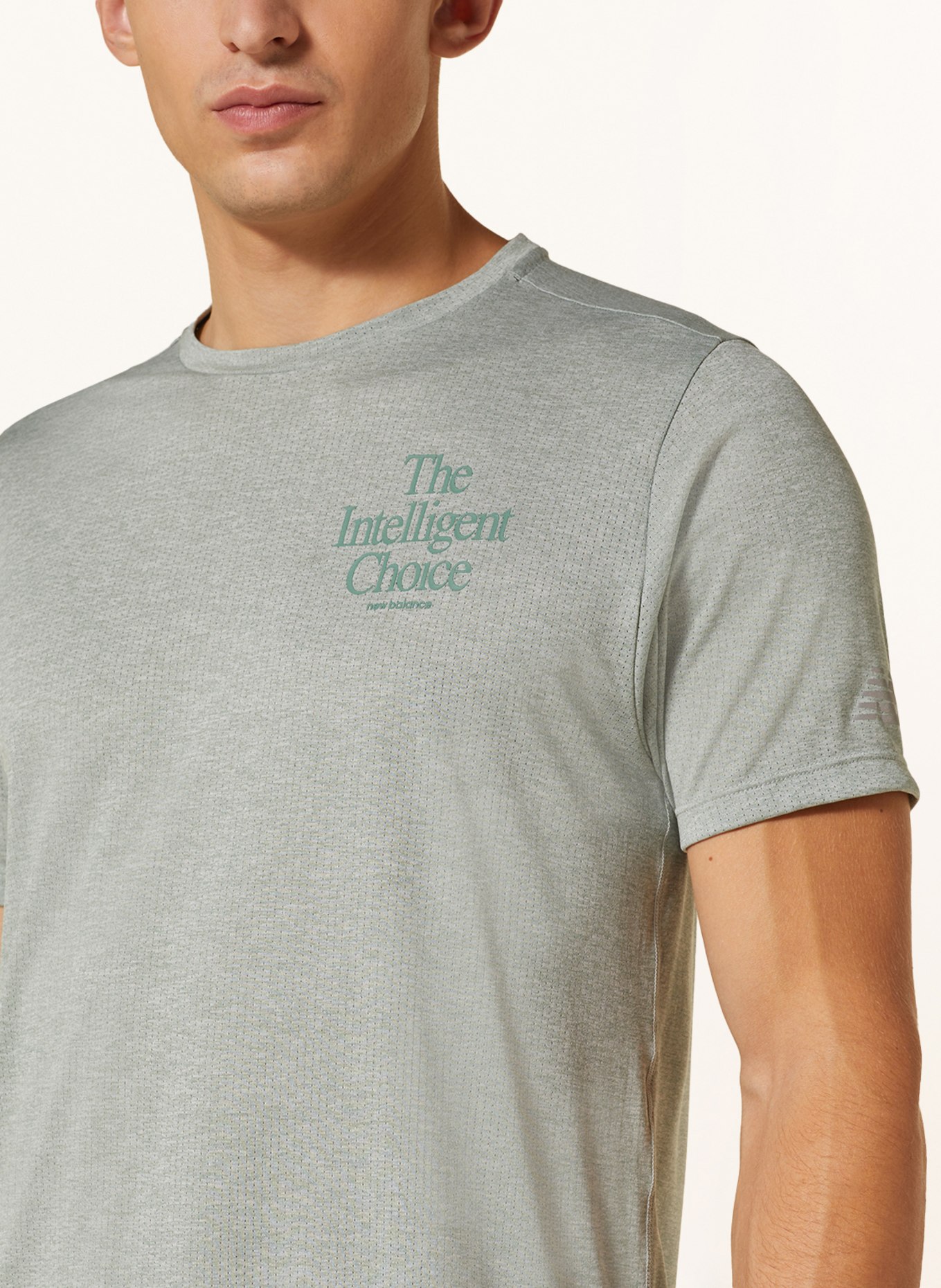 new balance Running shirt IMPACT RUN in mesh, Color: LIGHT GREEN (Image 4)