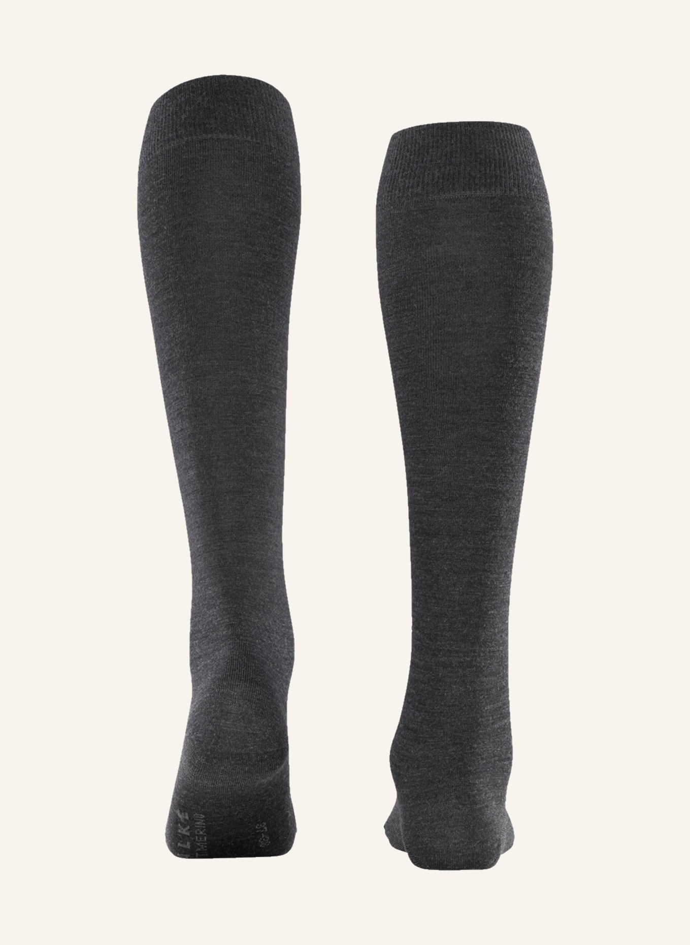 FALKE Knee high stockings SOFTMERINO with merino wool, Color: 3089 ANTHRA.MEL (Image 2)