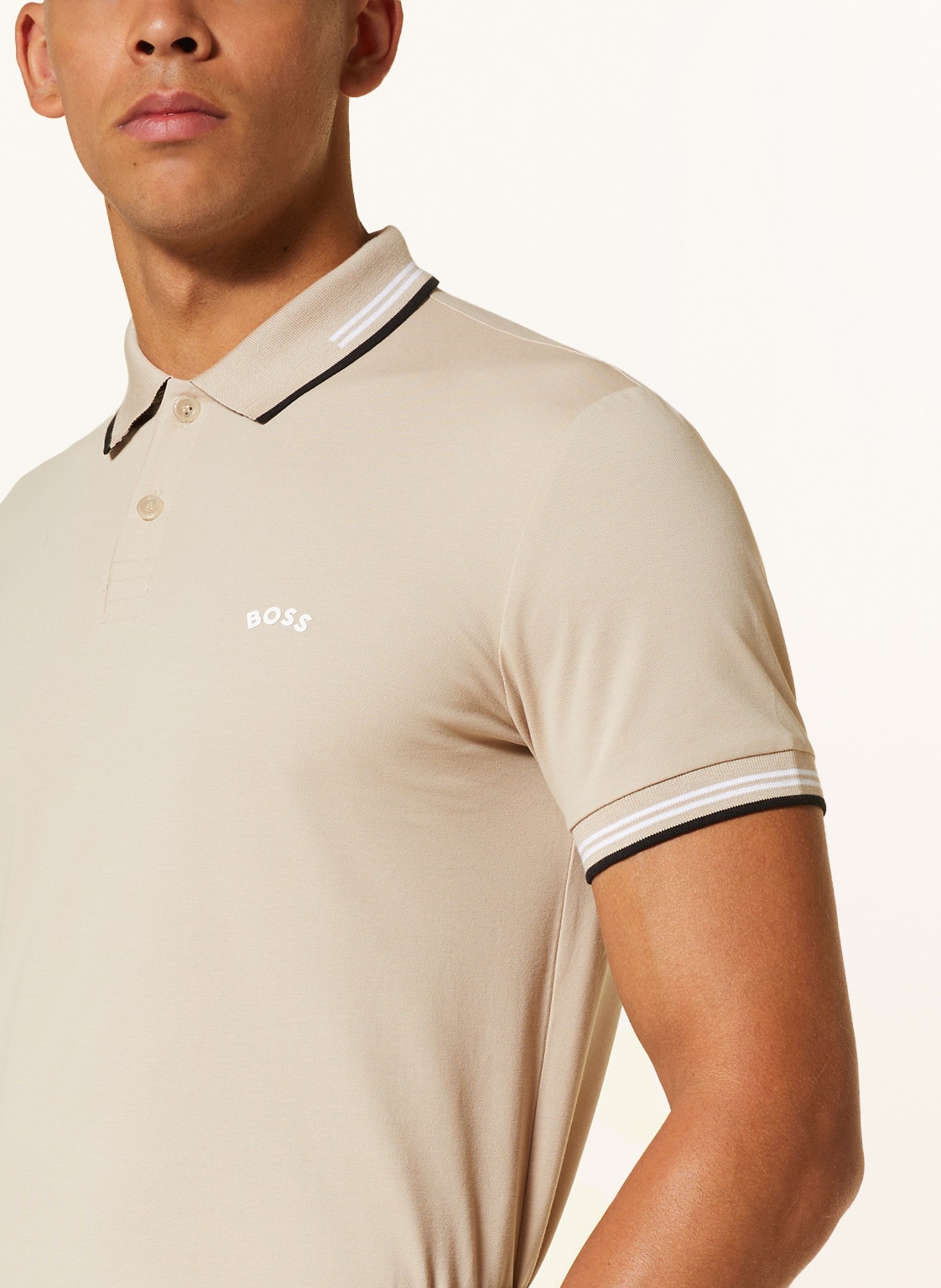 BOSS Jersey-Poloshirt PAUL Slim Fit, Farbe: BEIGE (Bild 4)