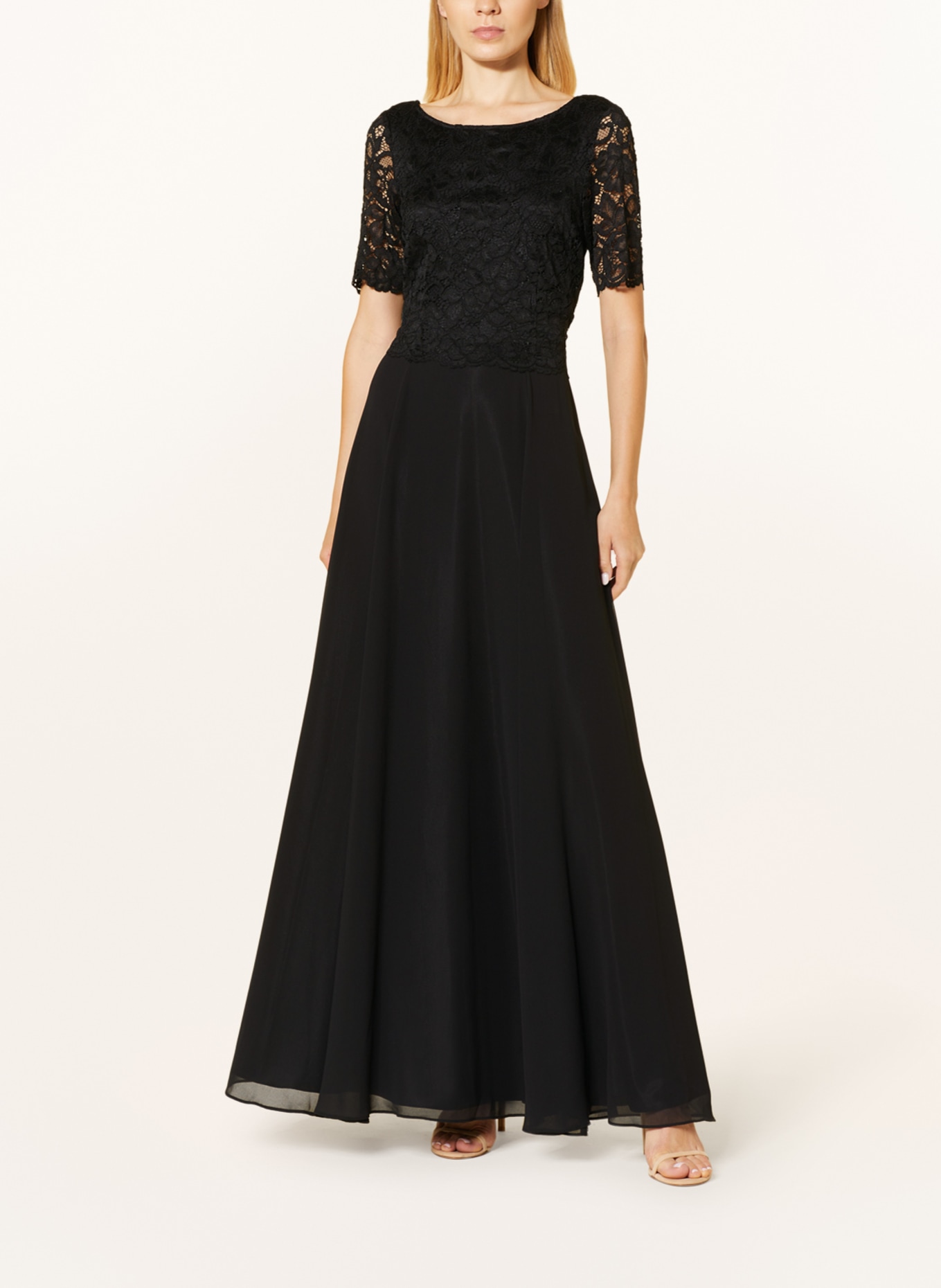 Vera Mont Dress with lace, Color: BLACK (Image 2)