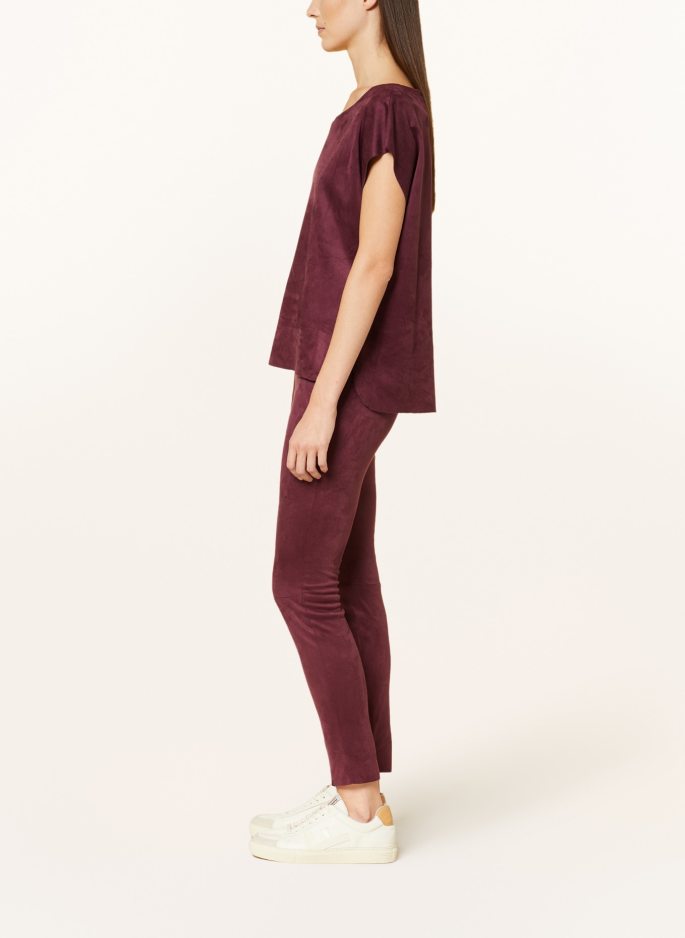 Juvia Leggings in leather look, Color: DARK RED (Image 4)