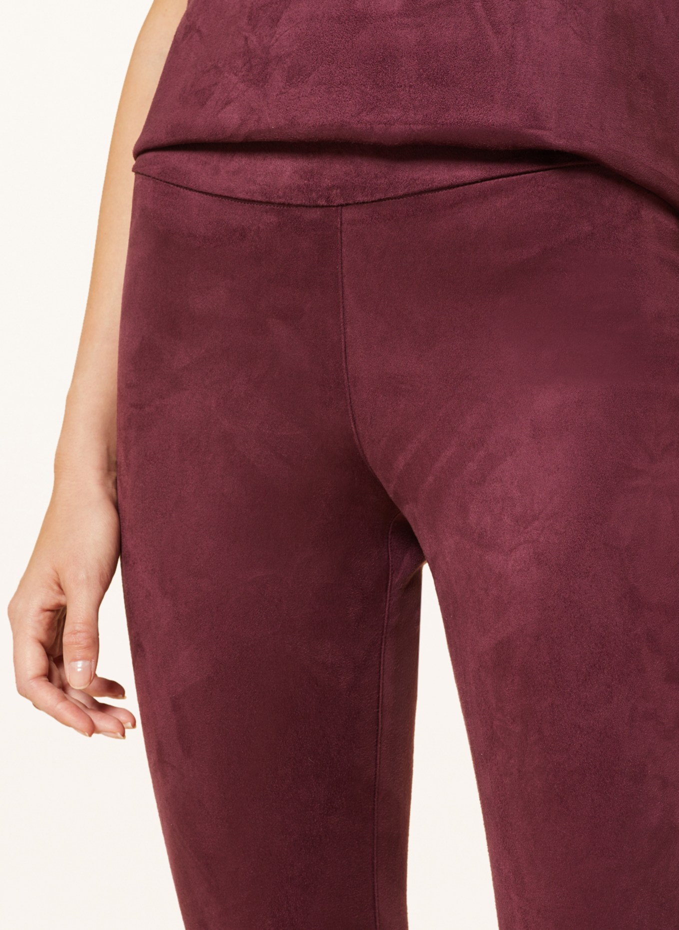 Juvia Leggings in leather look, Color: DARK RED (Image 5)