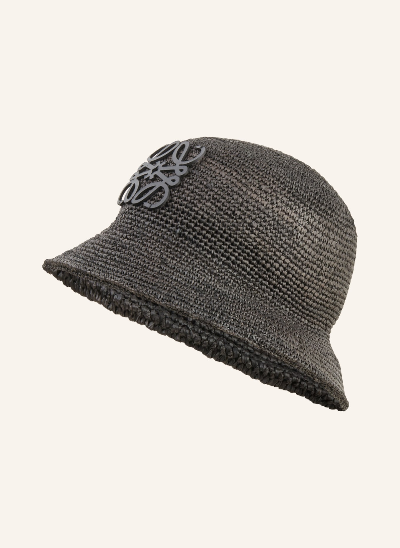 LOEWE Straw hat ANAGRAM, Color: BLACK (Image 1)