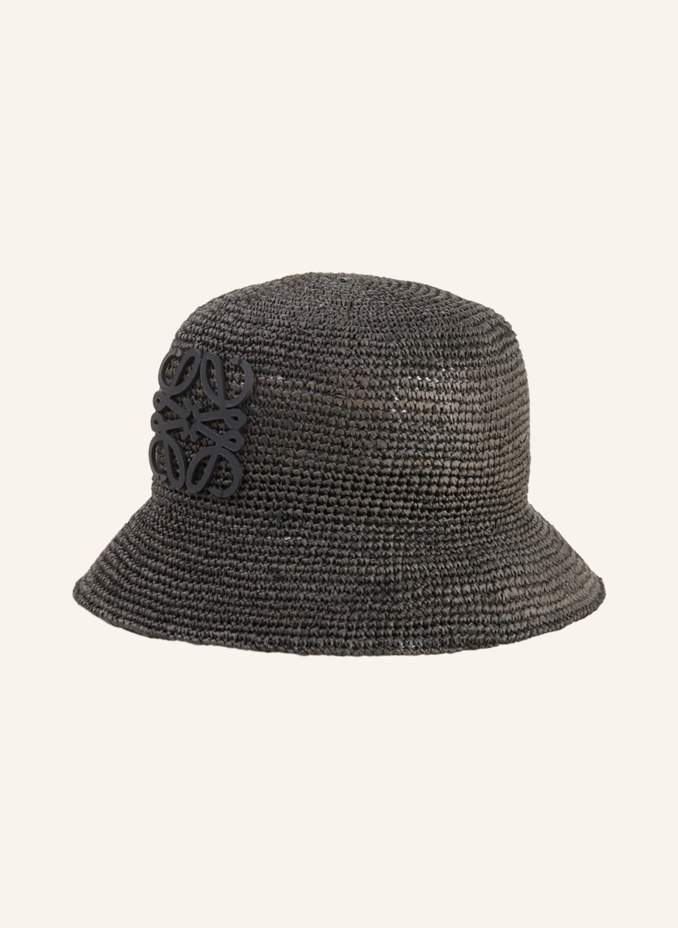 LOEWE Straw hat ANAGRAM, Color: BLACK (Image 2)