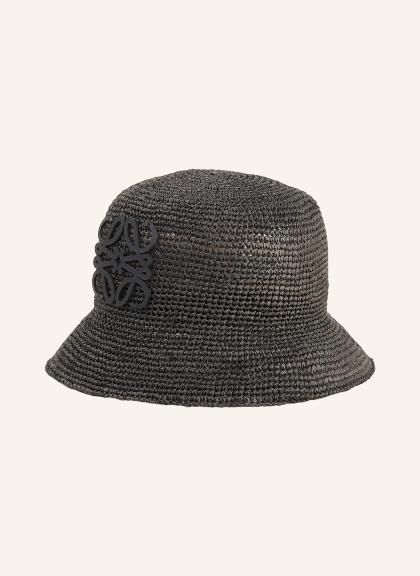 LOEWE Strohhut ANAGRAM: SCHWARZ