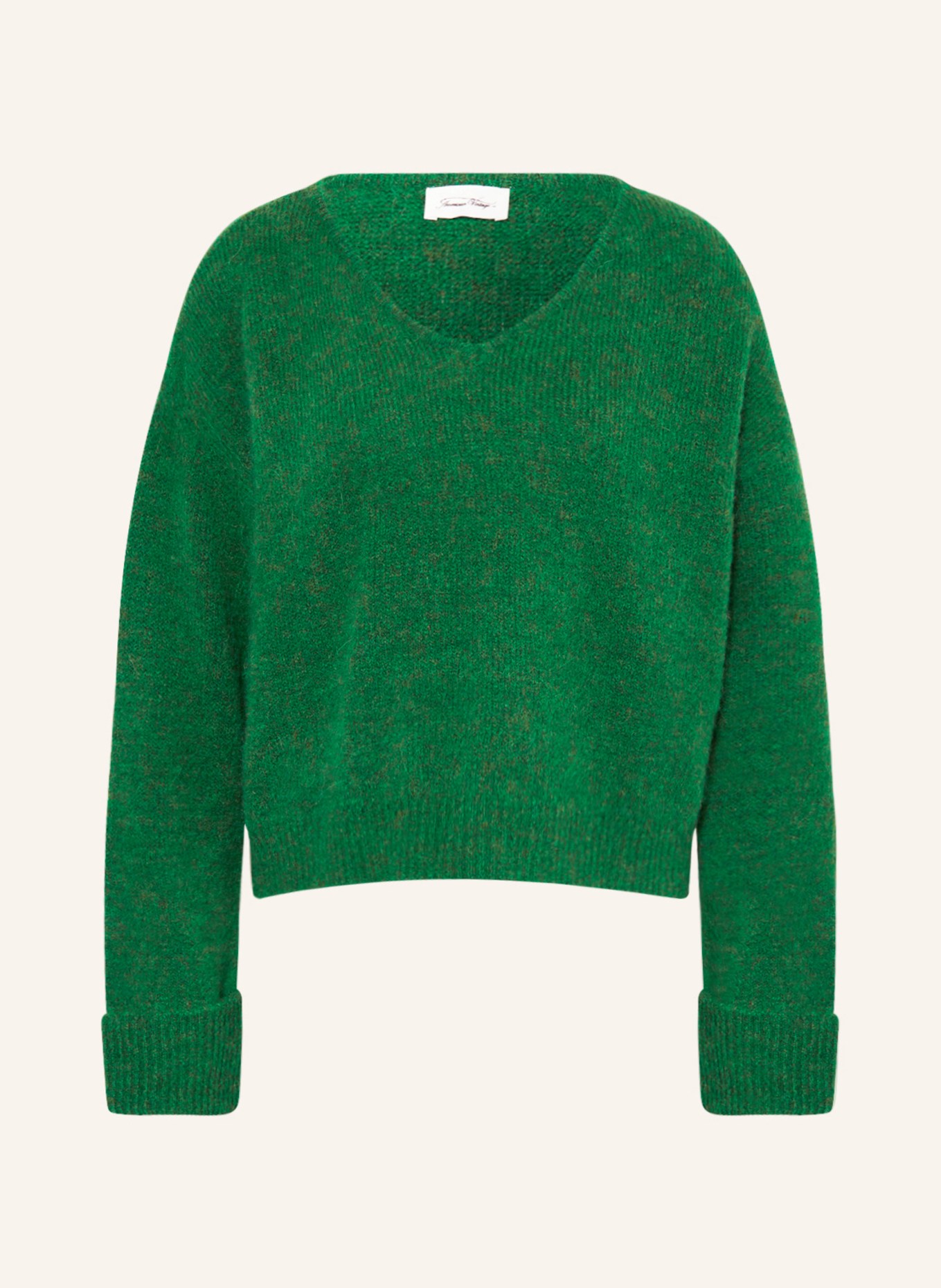 American Vintage Cropped-Pullover mit Alpaka , Farbe: GRÜN(Bild null)
