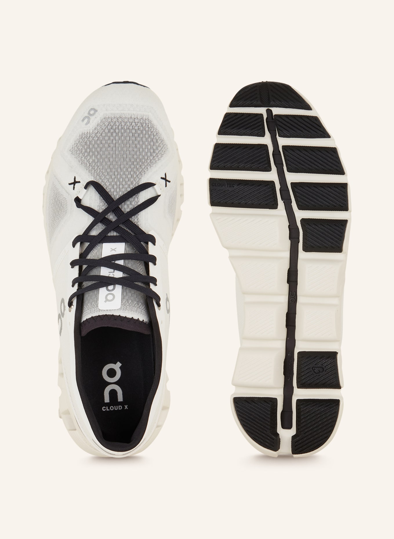 On Fitness shoes CLOUD X 3, Color: WHITE/ BLACK (Image 5)