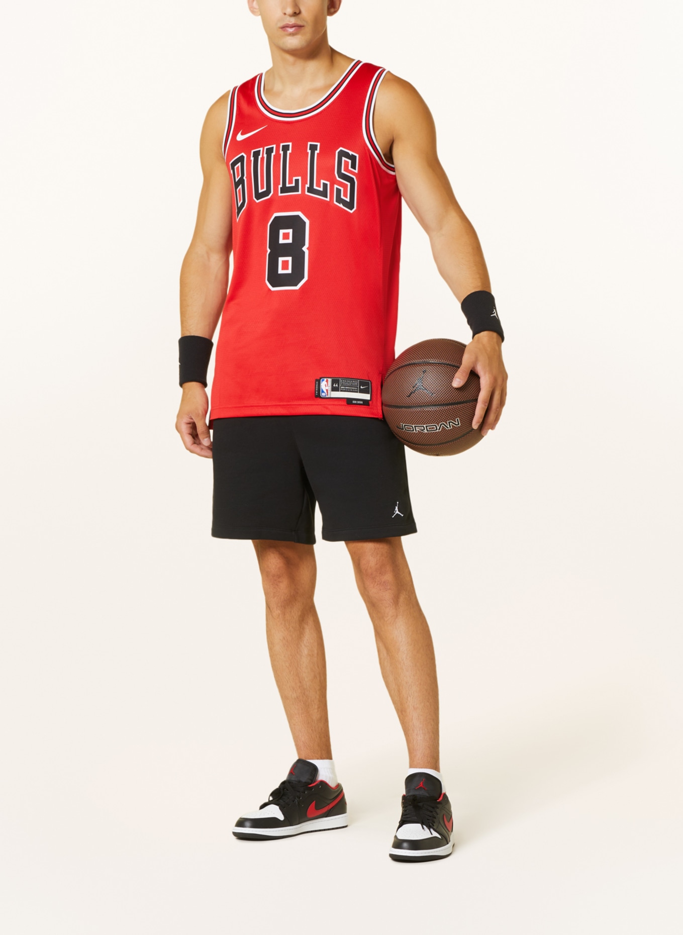 Nike Basketball jersey SWINGMAN made of mesh, Color: RED/ BLACK (Image 2)