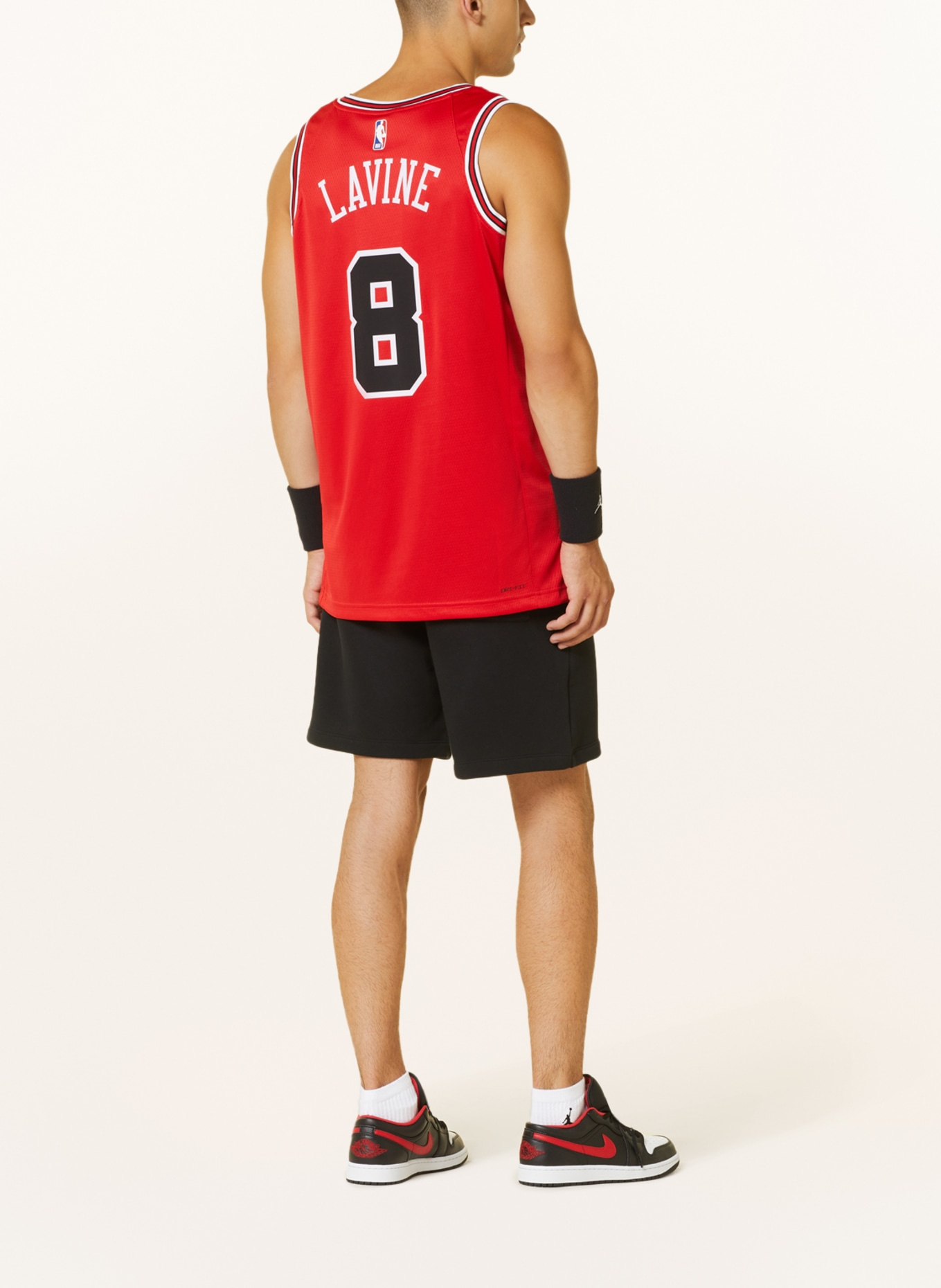 Nike Basketball jersey SWINGMAN made of mesh, Color: RED/ BLACK (Image 3)