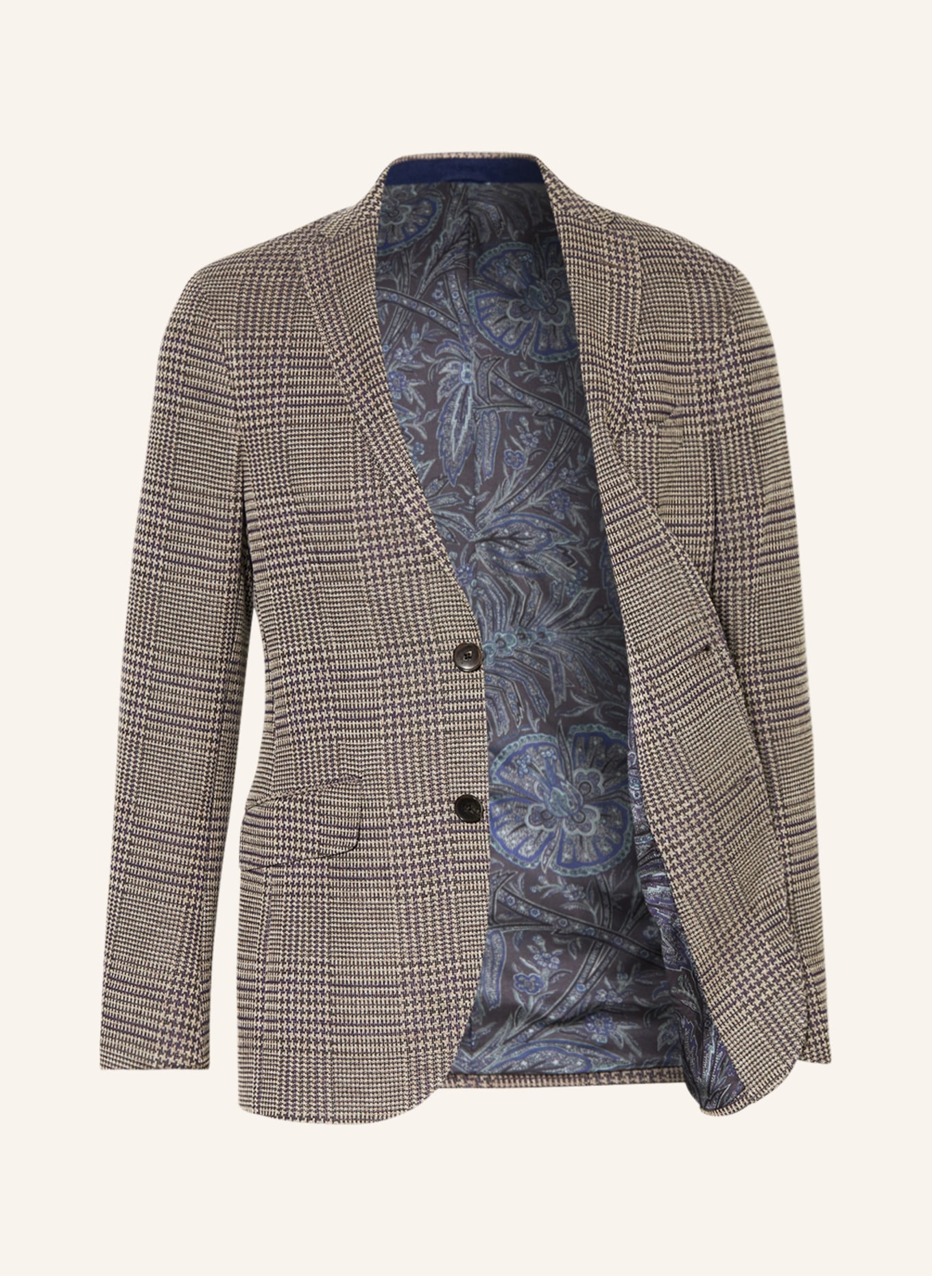 ETRO Tailored jacket regular fit, Color: BEIGE/ DARK BLUE (Image 4)