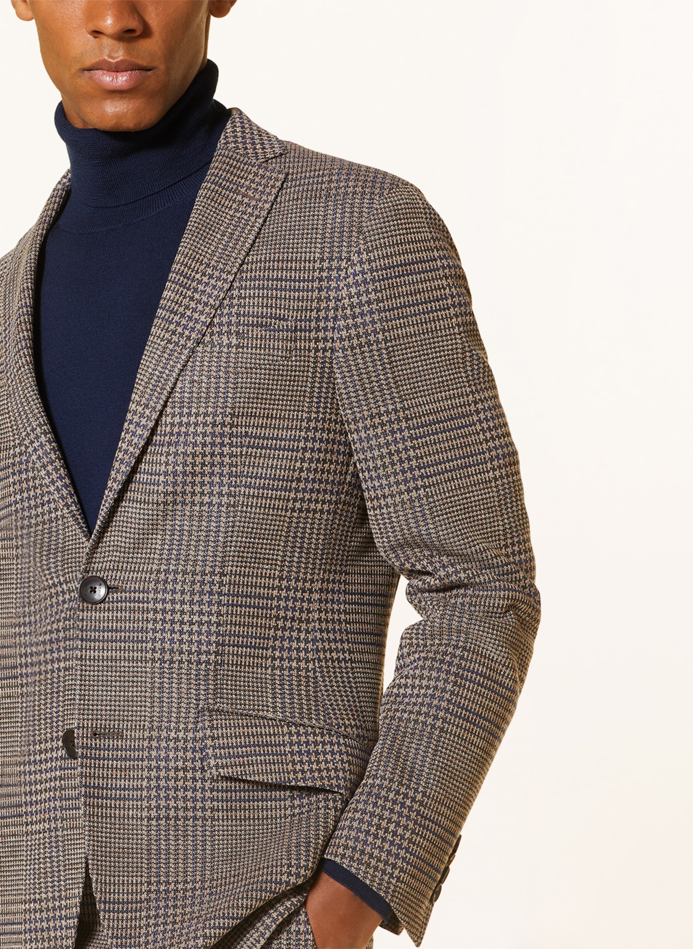 ETRO Tailored jacket regular fit, Color: BEIGE/ DARK BLUE (Image 5)
