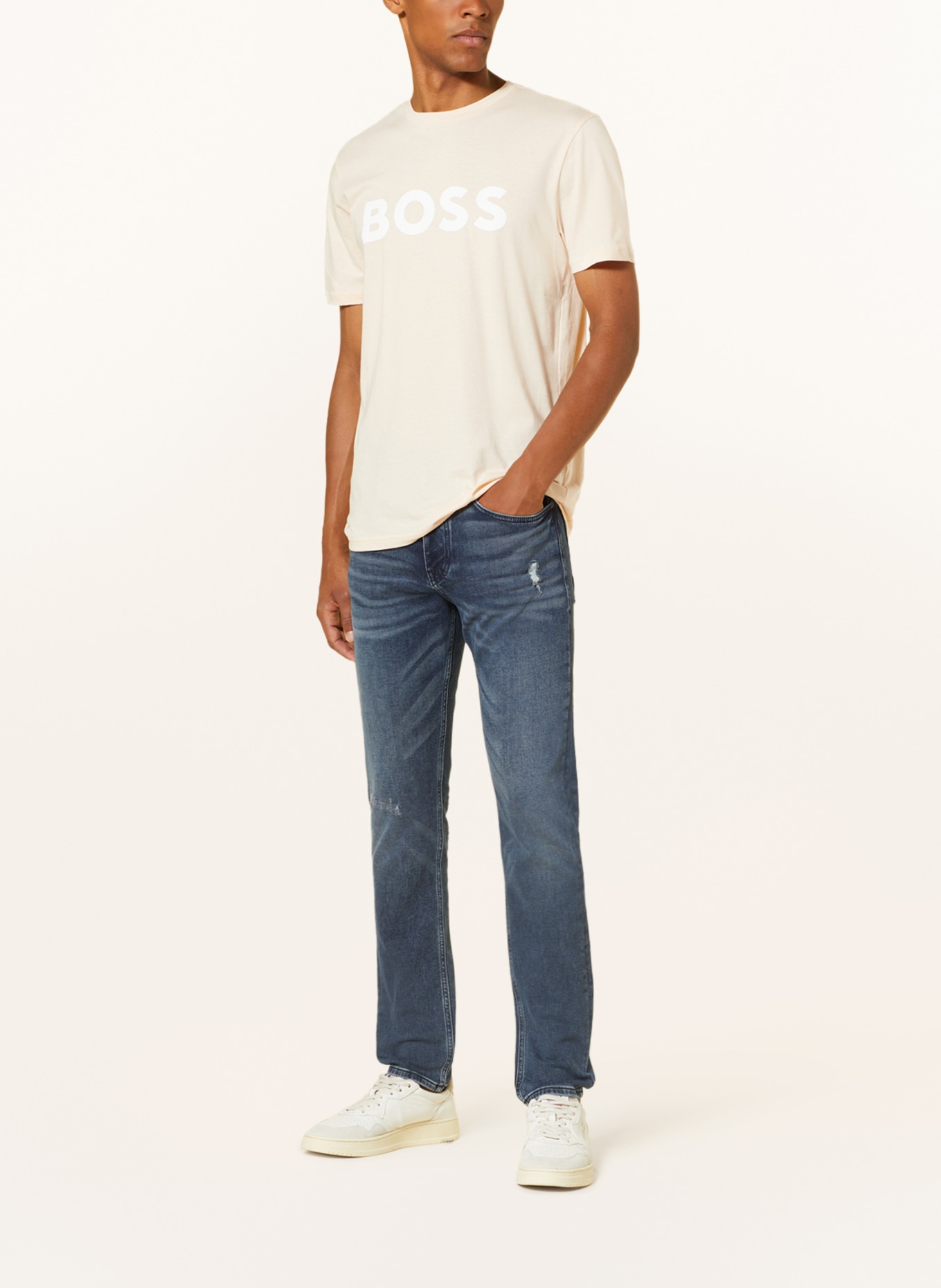 BOSS T-shirt THINKING, Color: BEIGE (Image 2)