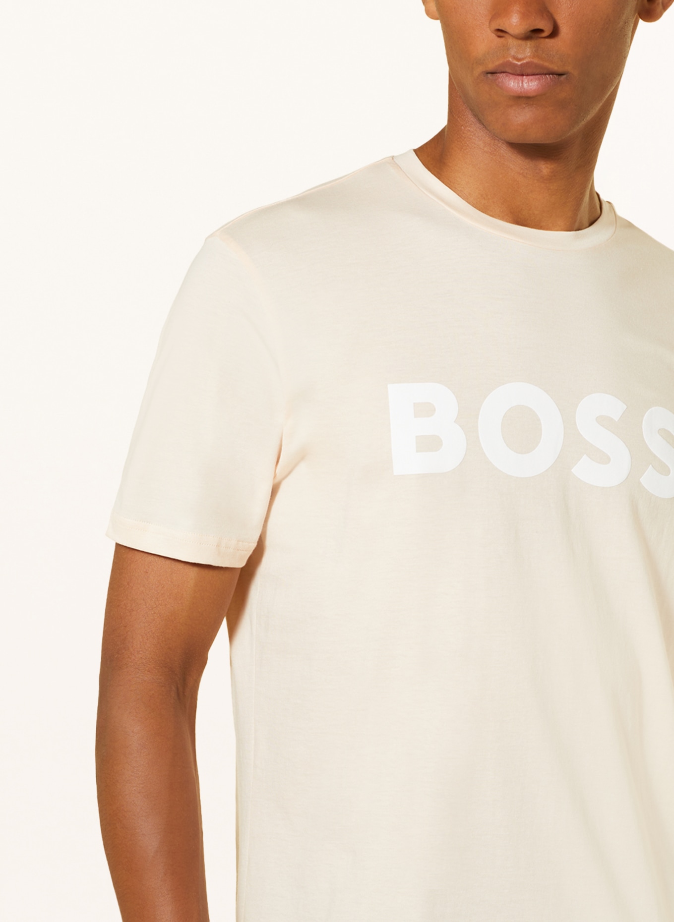 BOSS T-shirt THINKING, Color: BEIGE (Image 4)