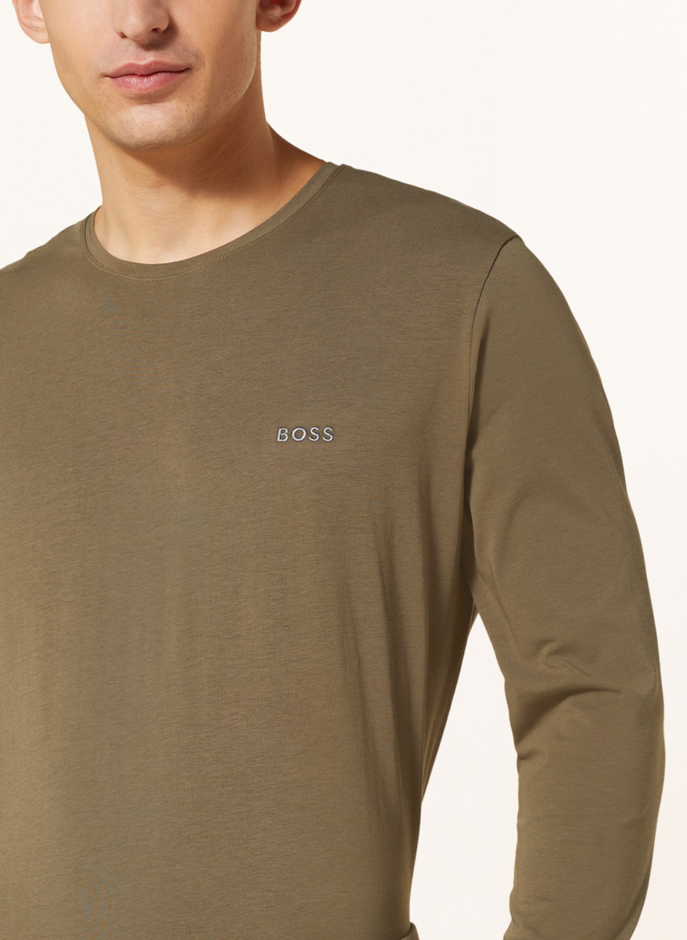 BOSS Lounge shirt MIX&MATCH, Color: OLIVE (Image 4)