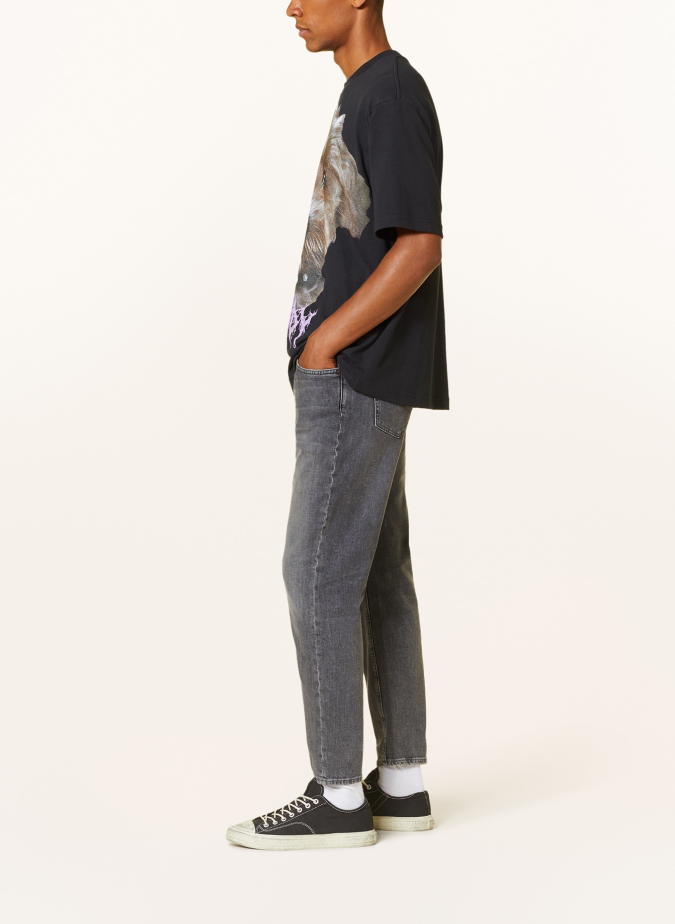 Acne Studios Jeans Slim Fit, Farbe: black BLACK/BLACK (Bild 4)