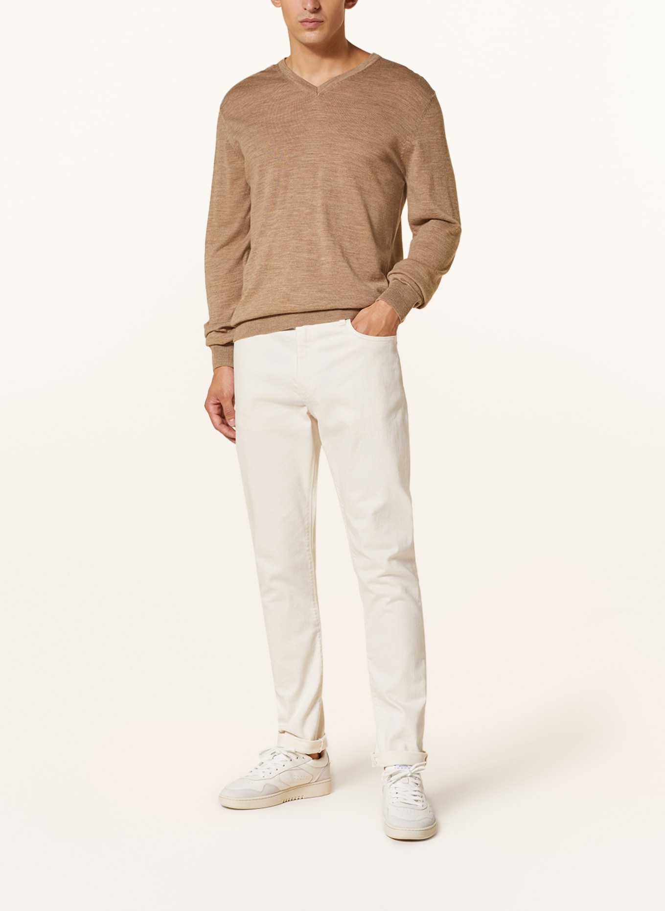 seidensticker Sweater made of merino wool , Color: 22 22 beige melange (Image 2)