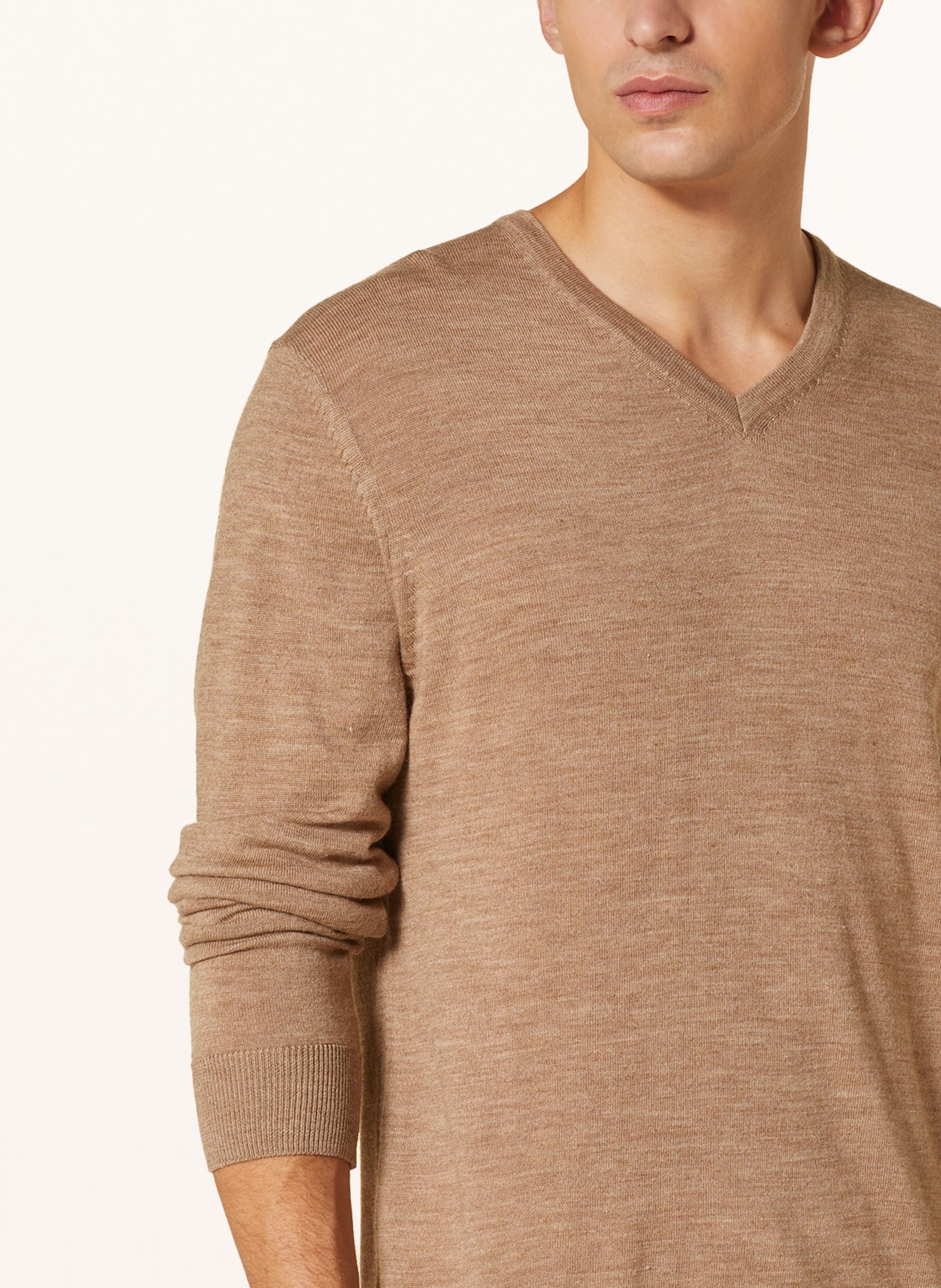 seidensticker Sweater made of merino wool , Color: 22 22 beige melange (Image 4)