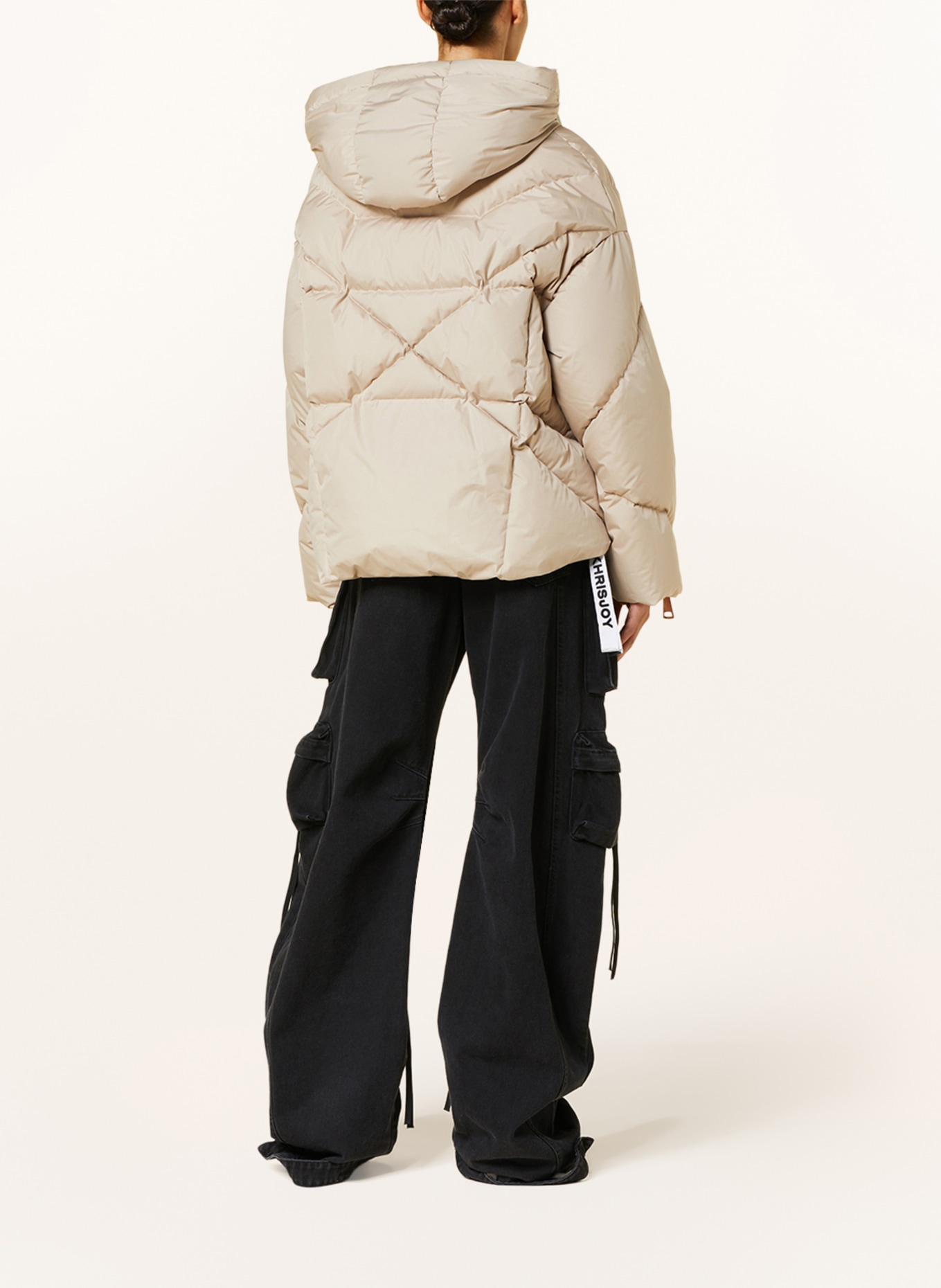 KHRISJOY Oversized down jacket KHRIS ICONIC, Color: BEIGE (Image 3)
