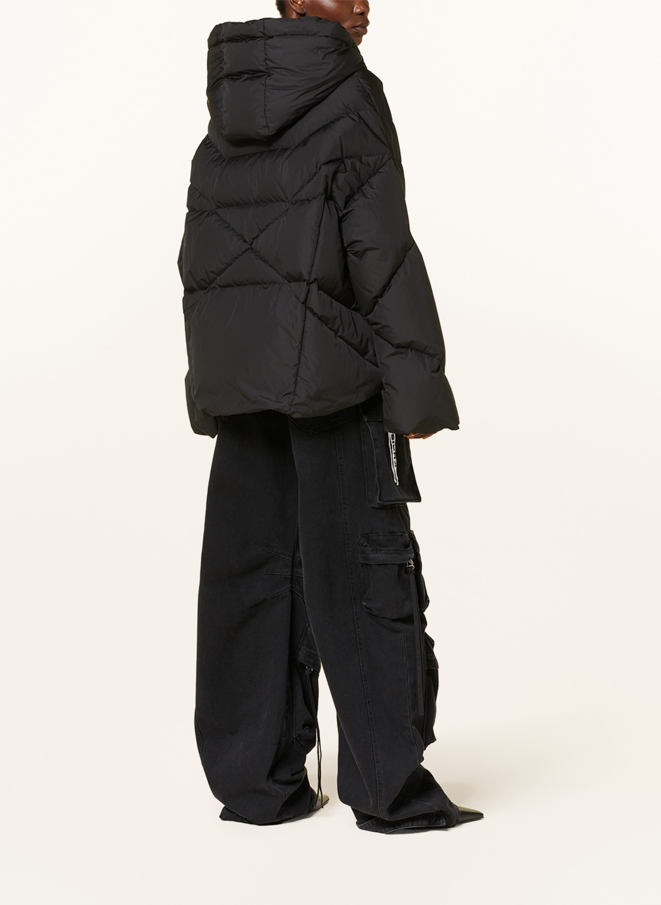 KHRISJOY Oversized down jacket KHRIS ICONIC, Color: BLACK (Image 3)