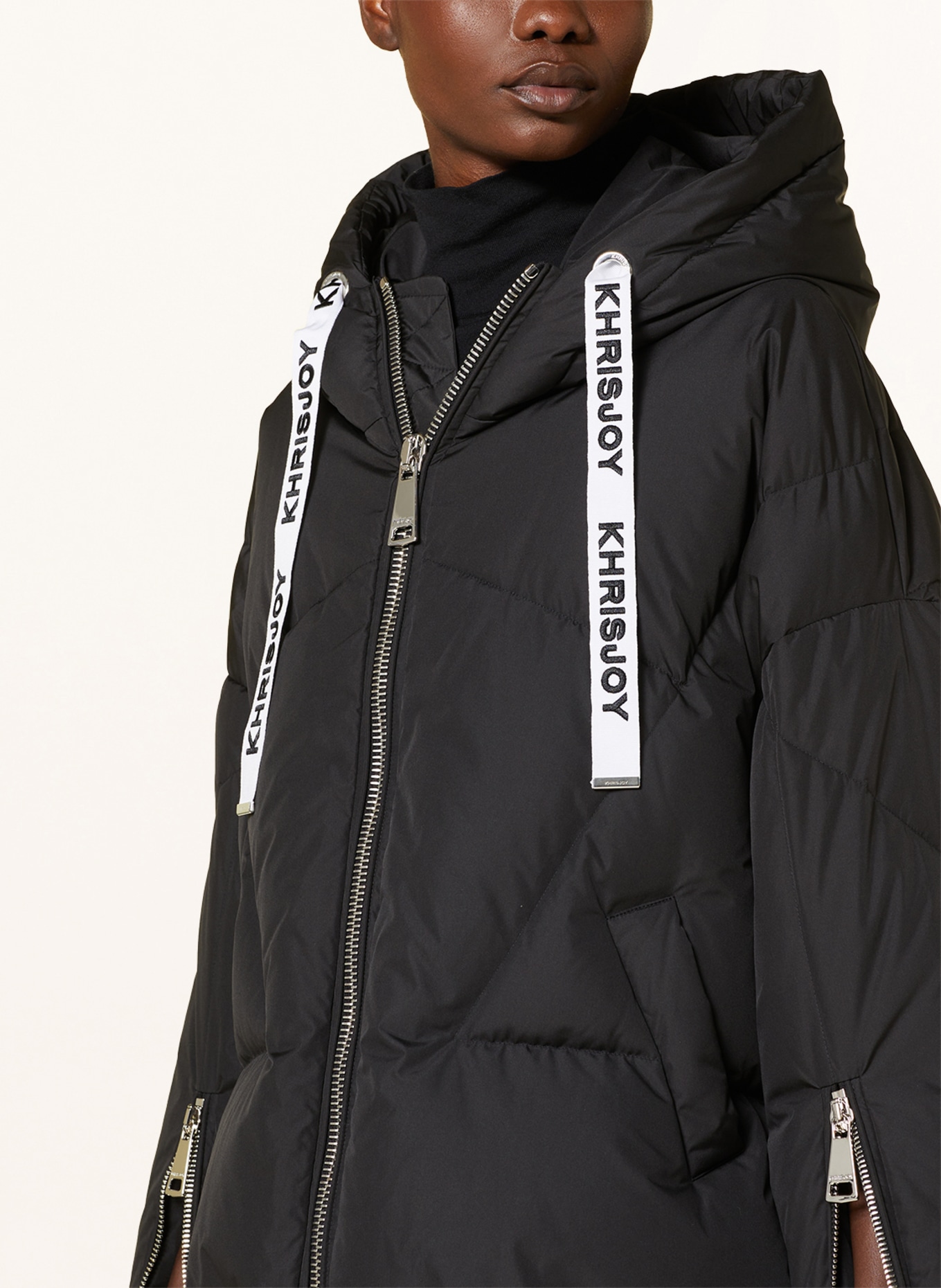 KHRISJOY Oversized down jacket KHRIS ICONIC, Color: BLACK (Image 5)