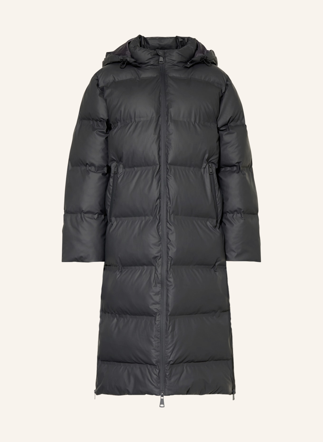 NEO NOIR Steppmantel VIVIANA mit abnehmbarer Kapuze: DUNKELGRAU