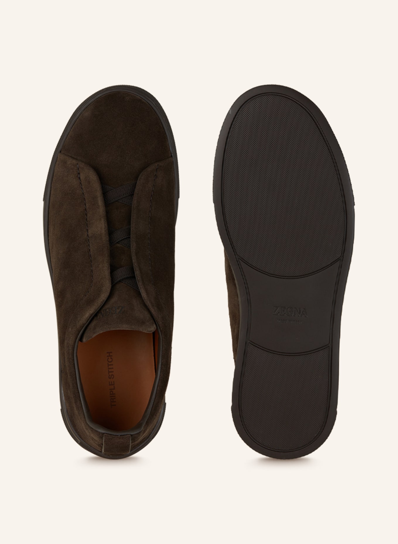 ZEGNA Sneakersy: CIEMNOBRĄZOWY