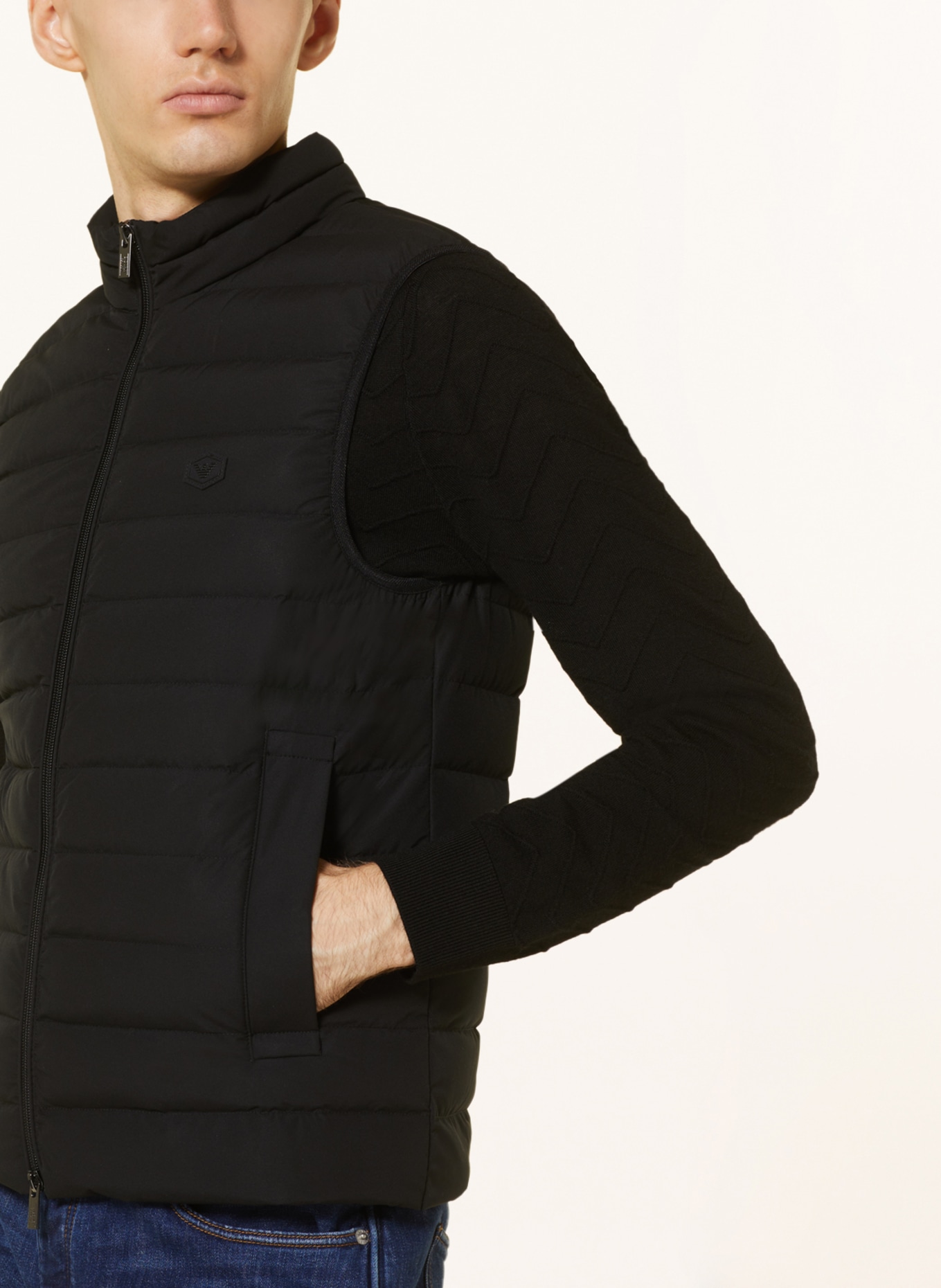 EMPORIO ARMANI Lightweight down vest, Color: BLACK (Image 4)