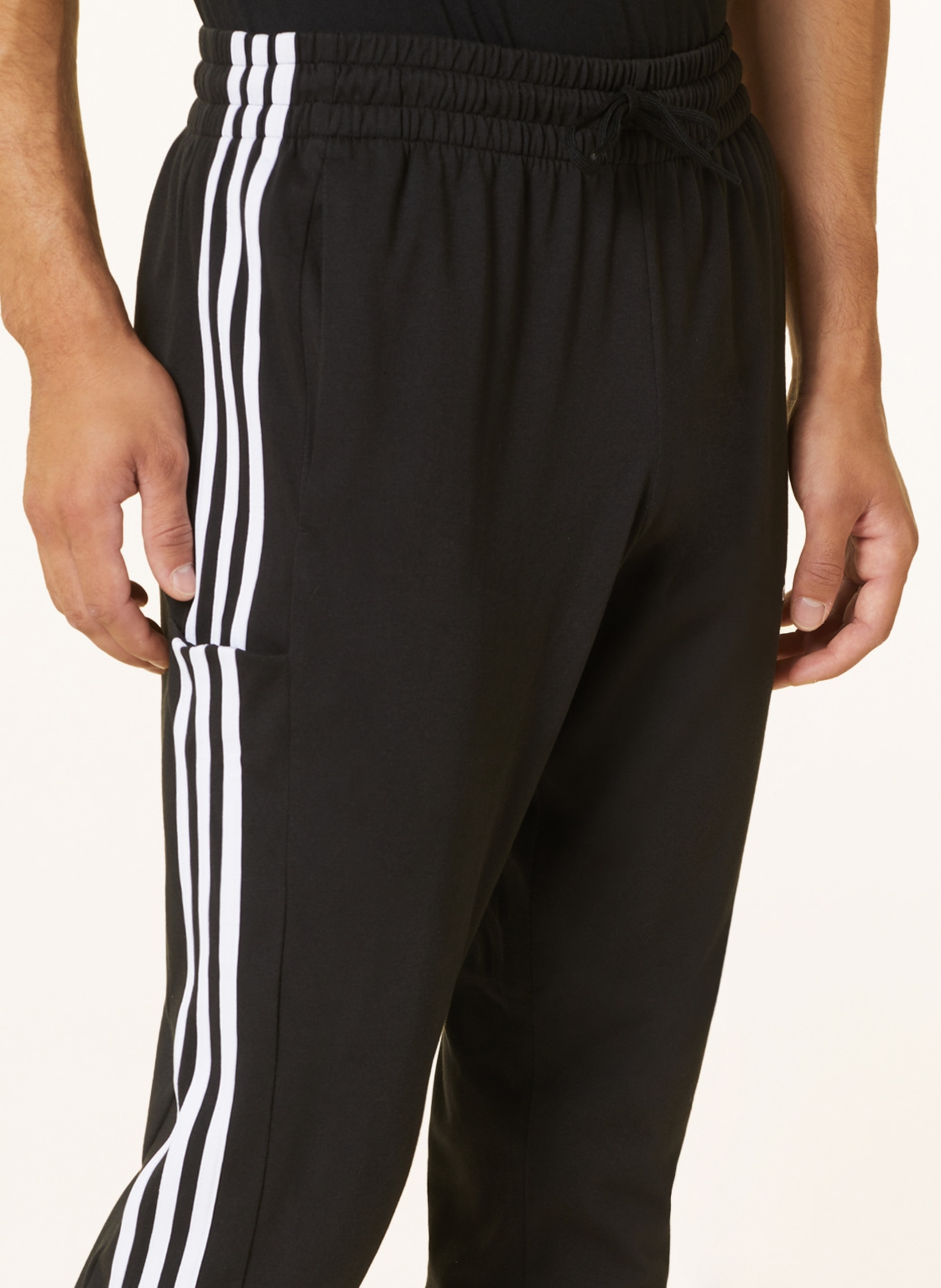 adidas Training pants 3S regular fit, Color: BLACK/ WHITE (Image 5)