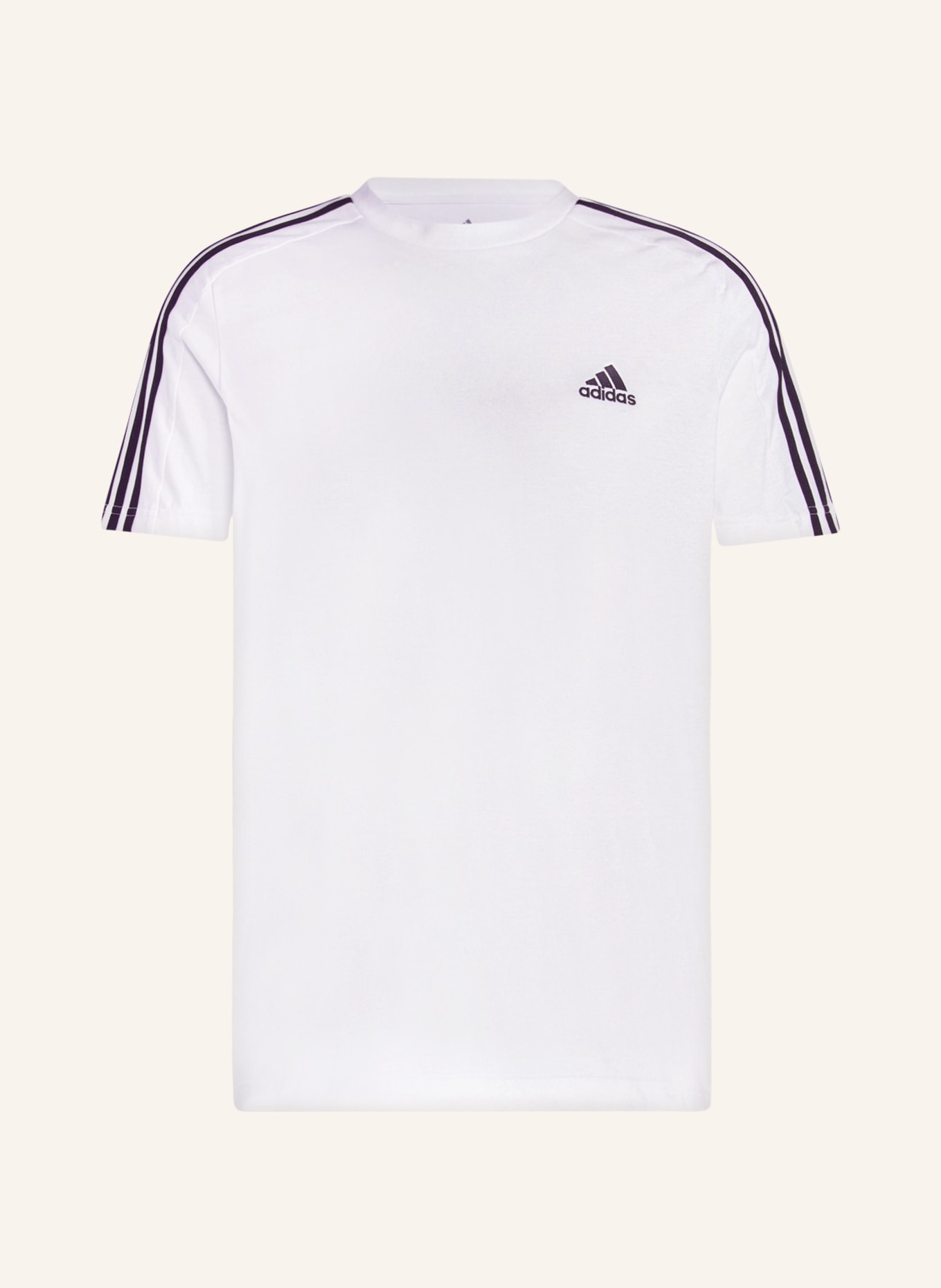 adidas T-Shirt ESSENTIALS SINGLE, Farbe: WEISS/ SCHWARZ (Bild 1)