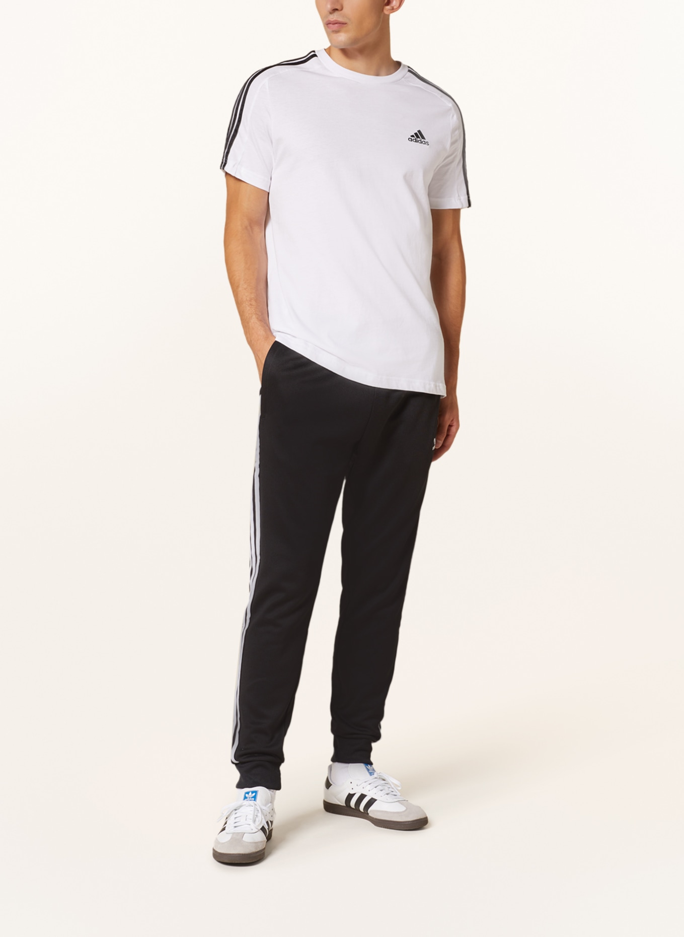 adidas T-shirt ESSENTIALS SINGLE, Color: WHITE/ BLACK (Image 2)