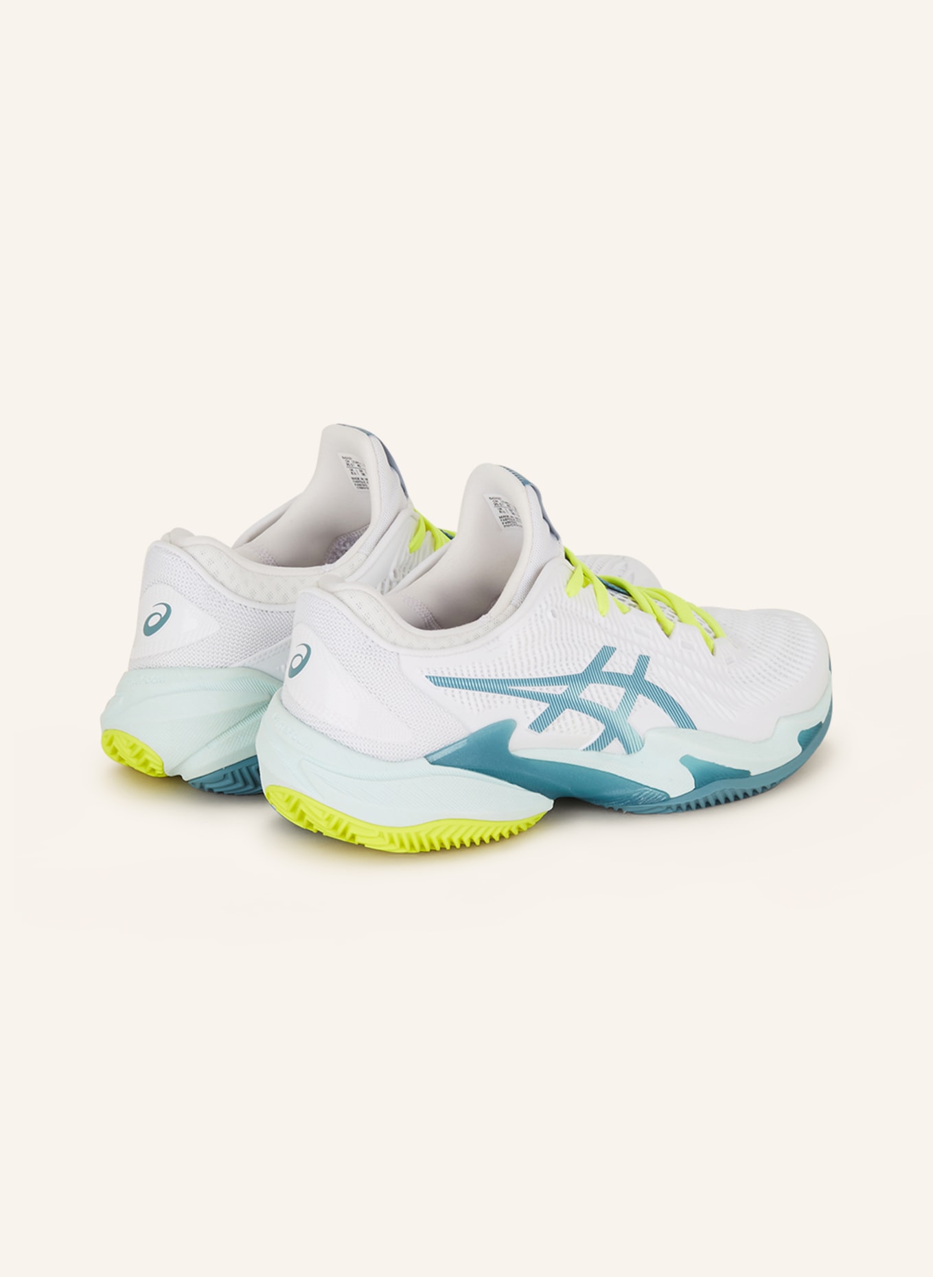 ASICS Tennis shoes COURT FF 3 CLAY, Color: WHITE/ TURQUOISE (Image 2)