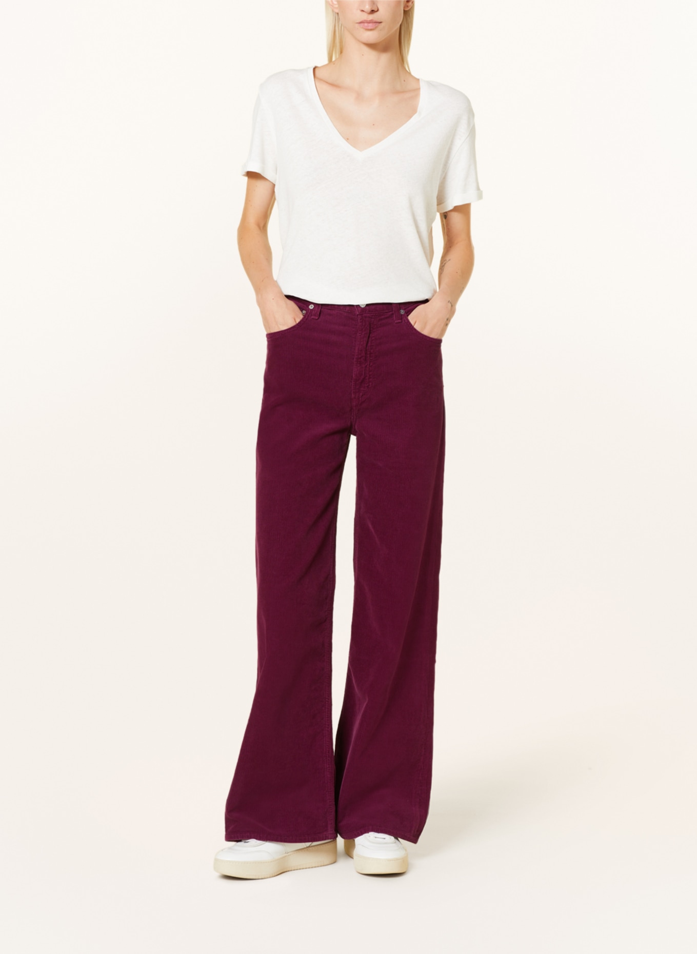 CITIZENS of HUMANITY Corduroy trousers PALOMA, Color: DARK RED (Image 2)