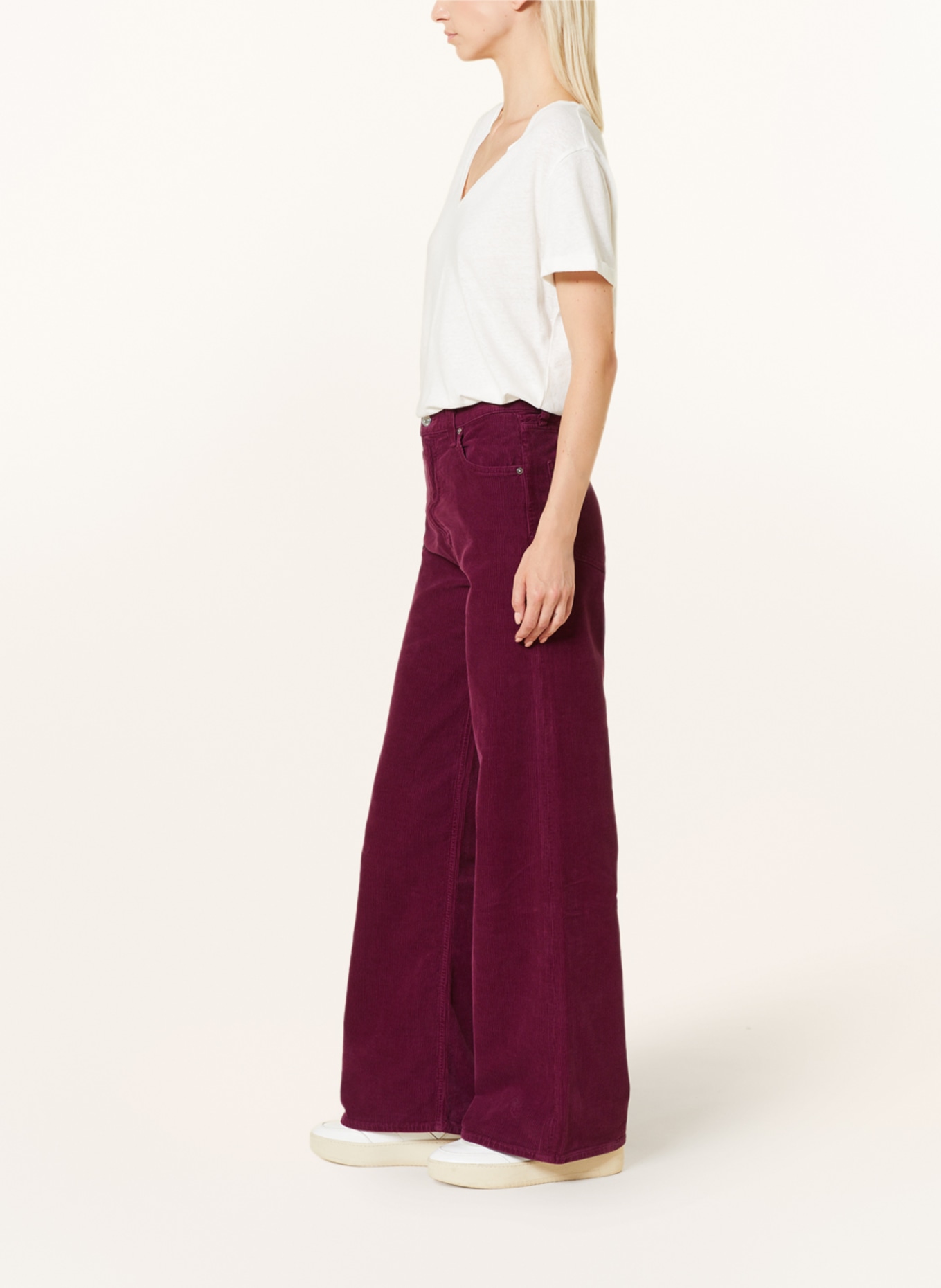 CITIZENS of HUMANITY Corduroy trousers PALOMA, Color: DARK RED (Image 4)