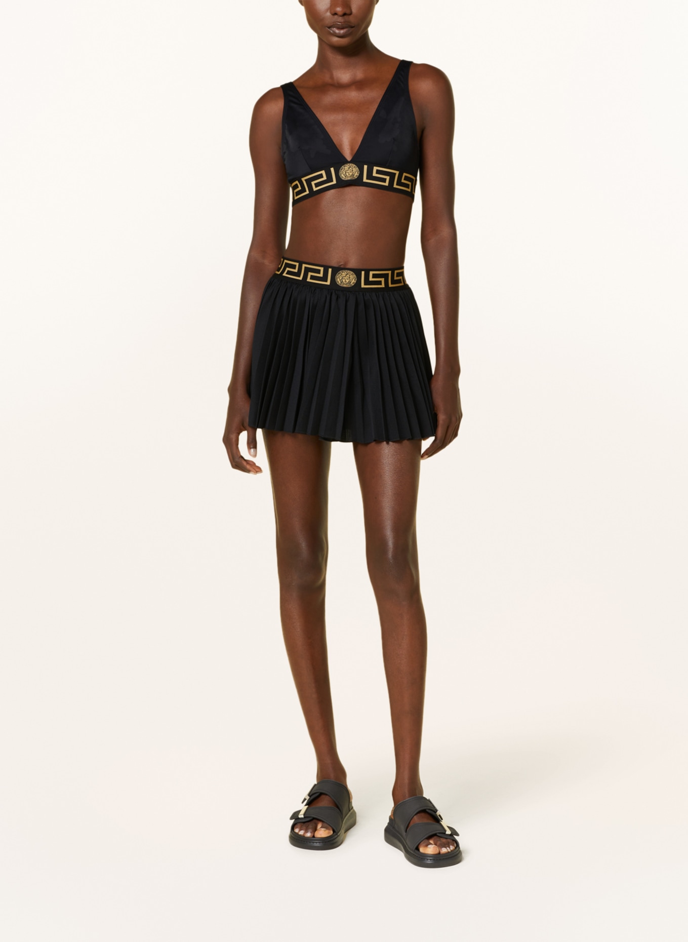 VERSACE Bralette bikini top, Color: BLACK (Image 2)