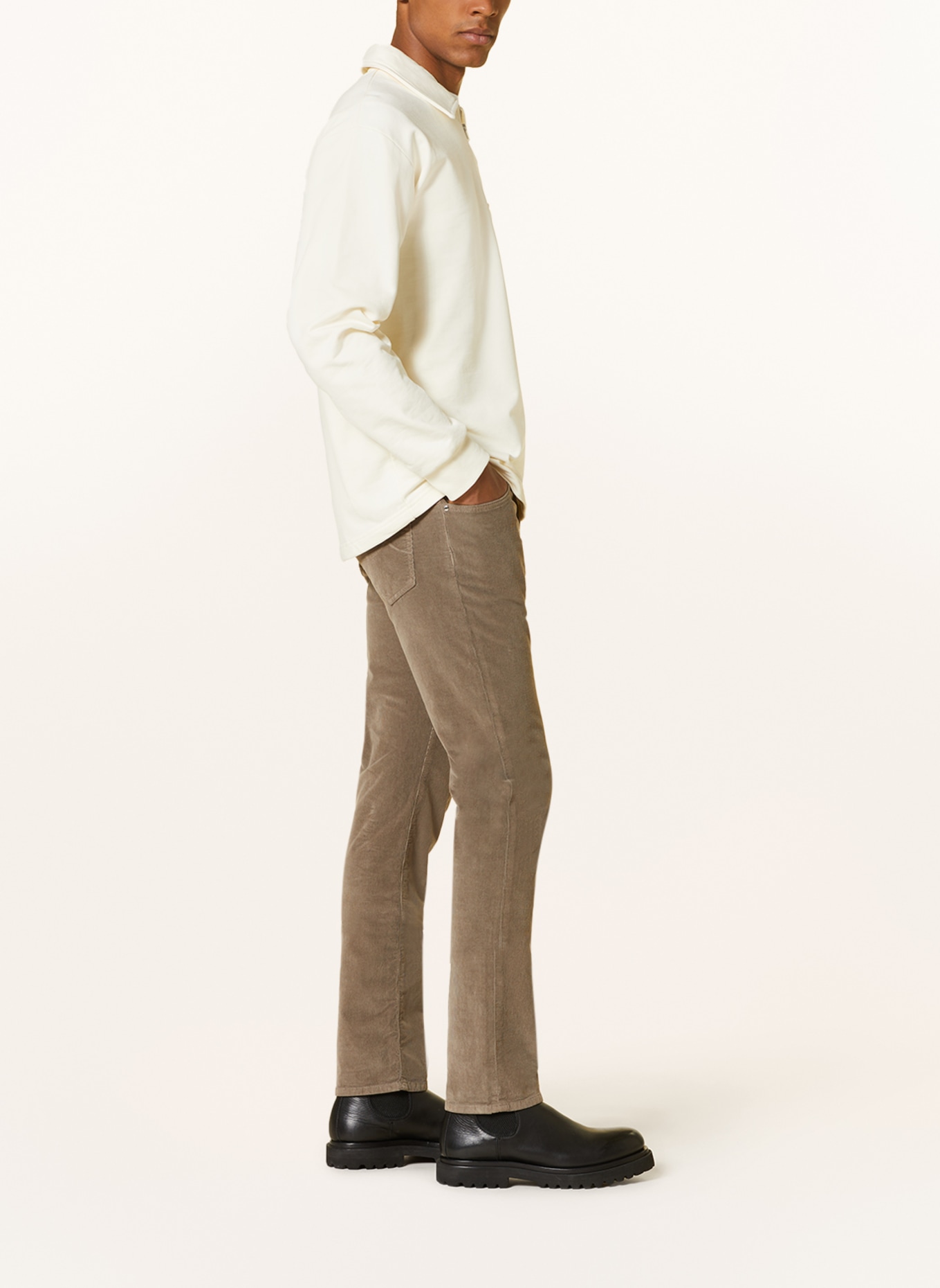 JACOB COHEN Spodnie sztruksowe regular fit, Kolor: BEŻOWY (Obrazek 4)
