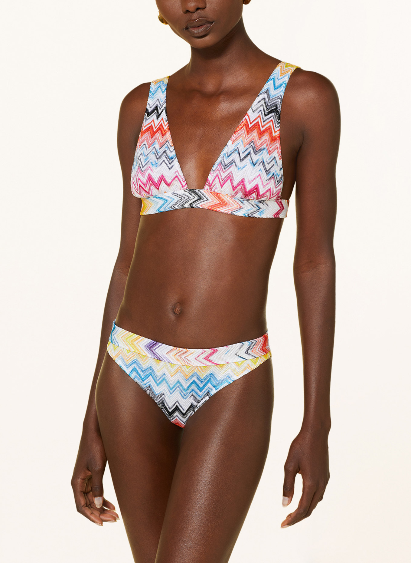 MISSONI Bralette bikini, Color: WHITE/ TURQUOISE/ ORANGE (Image 4)