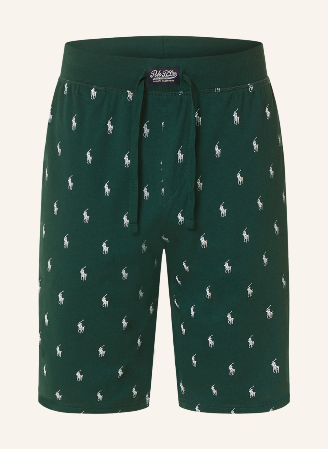POLO RALPH LAUREN Lounge shorts, Color: GREEN/ WHITE (Image 1)