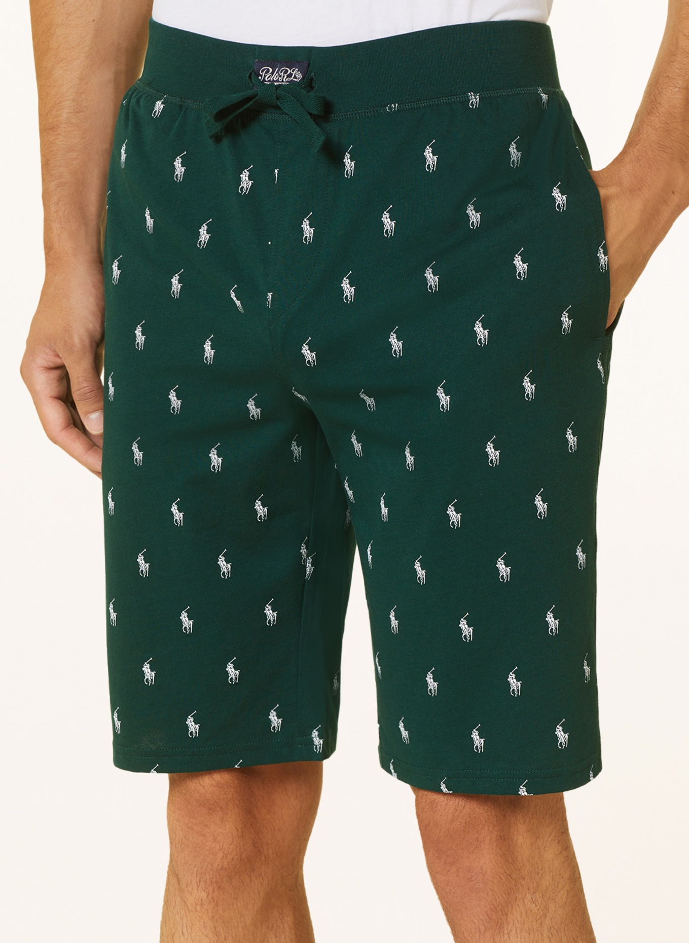 POLO RALPH LAUREN Lounge shorts, Color: GREEN/ WHITE (Image 4)