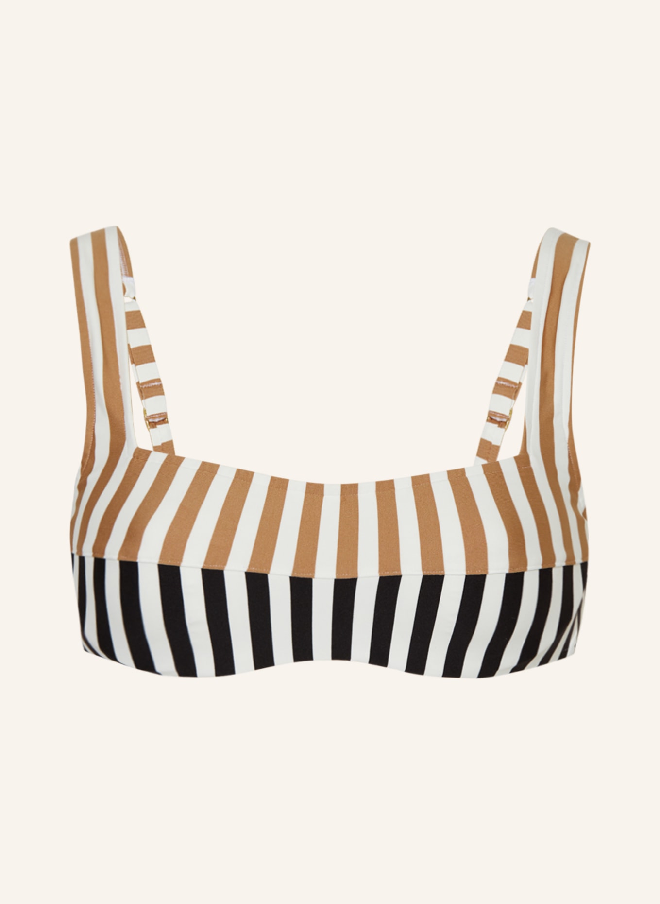 ANDRES SARDA Underwired bikini top PERRIAND, Color: WHITE/ BROWN/ BLACK (Image 1)