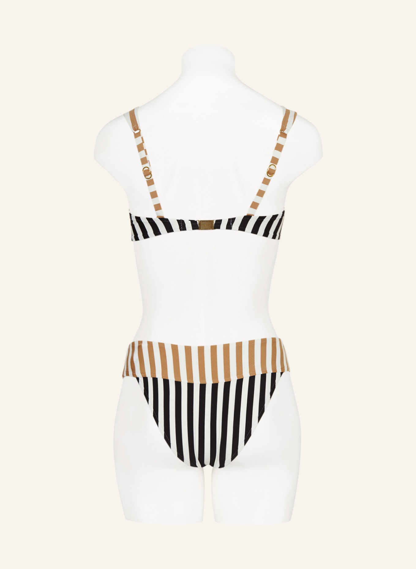 ANDRES SARDA Underwired bikini top PERRIAND, Color: WHITE/ BROWN/ BLACK (Image 3)