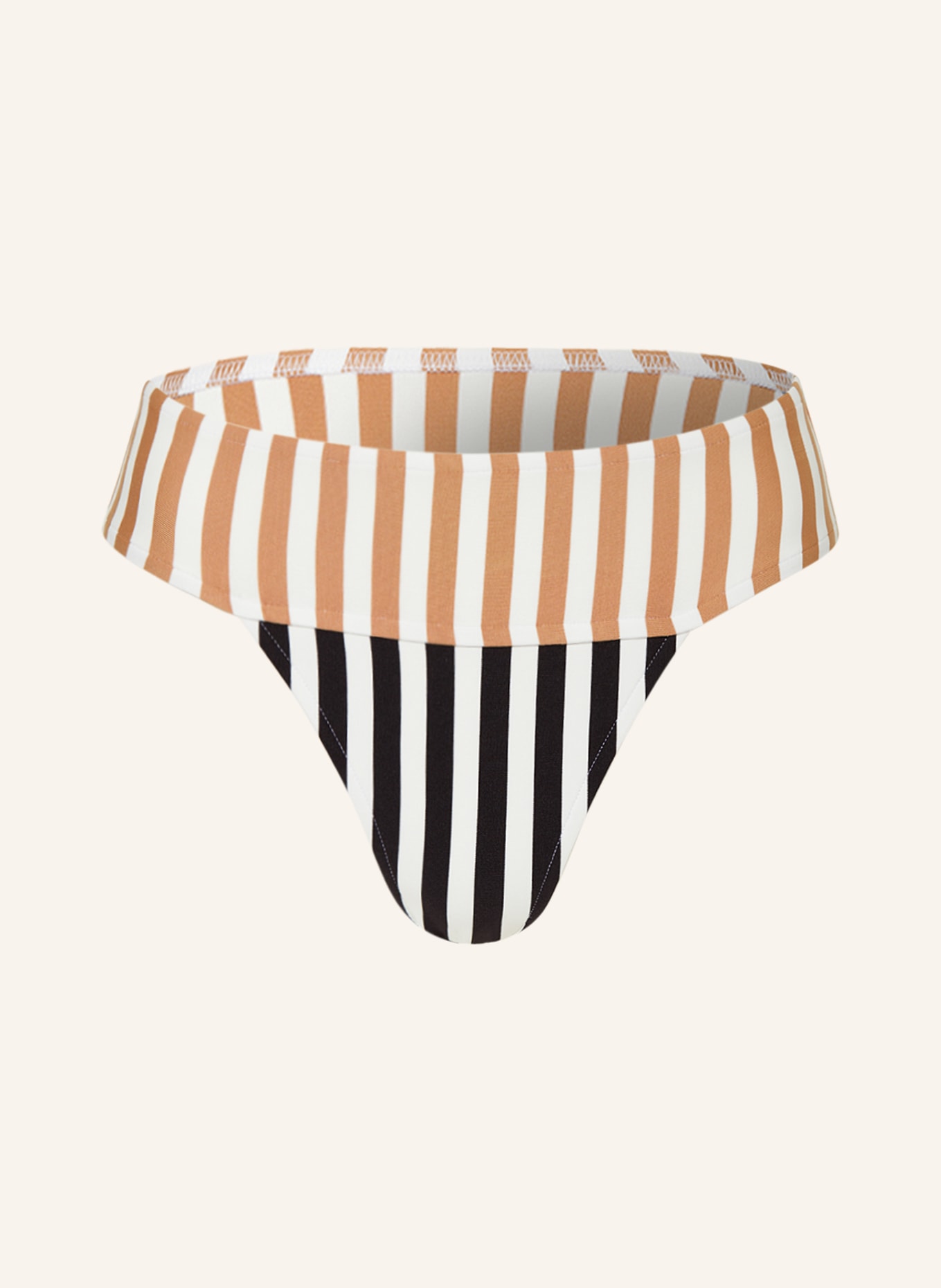 ANDRES SARDA Basic bikini bottoms PERRIAND, Color: WHITE/ BLACK/ COGNAC (Image 1)