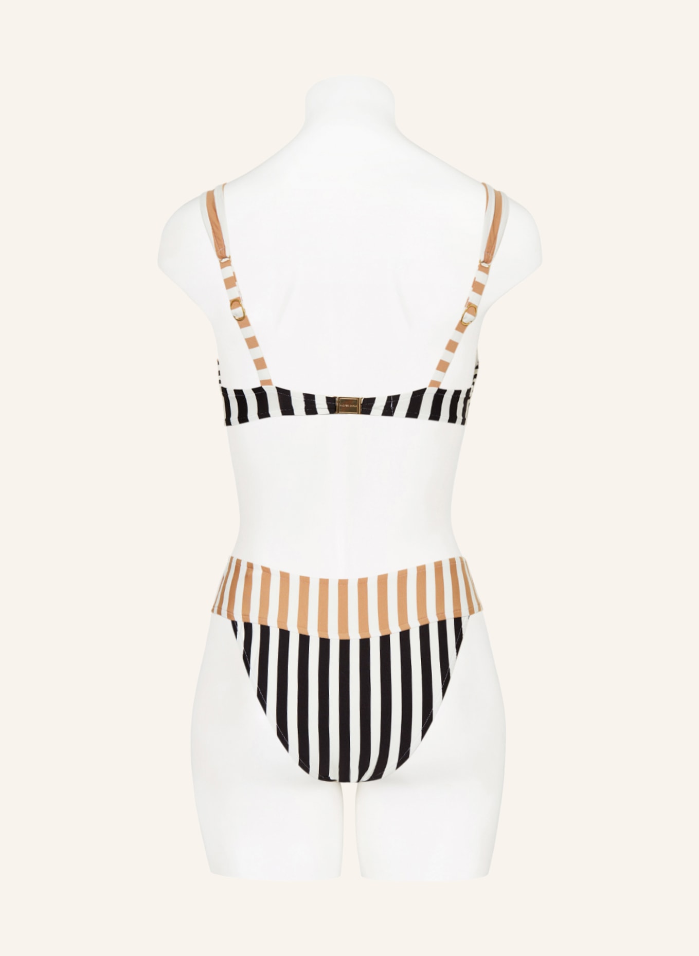 ANDRES SARDA Basic bikini bottoms PERRIAND, Color: WHITE/ BLACK/ COGNAC (Image 3)