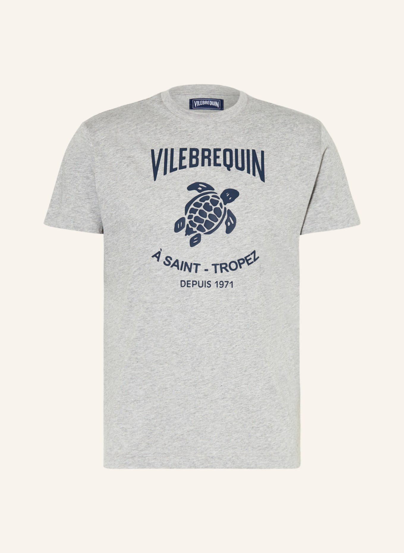 VILEBREQUIN T-shirt PORTISOL, Color: GRAY/ DARK BLUE (Image 1)