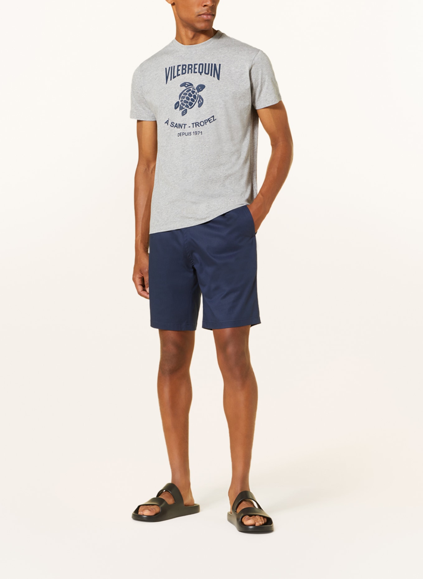 VILEBREQUIN T-shirt PORTISOL, Color: GRAY/ DARK BLUE (Image 2)
