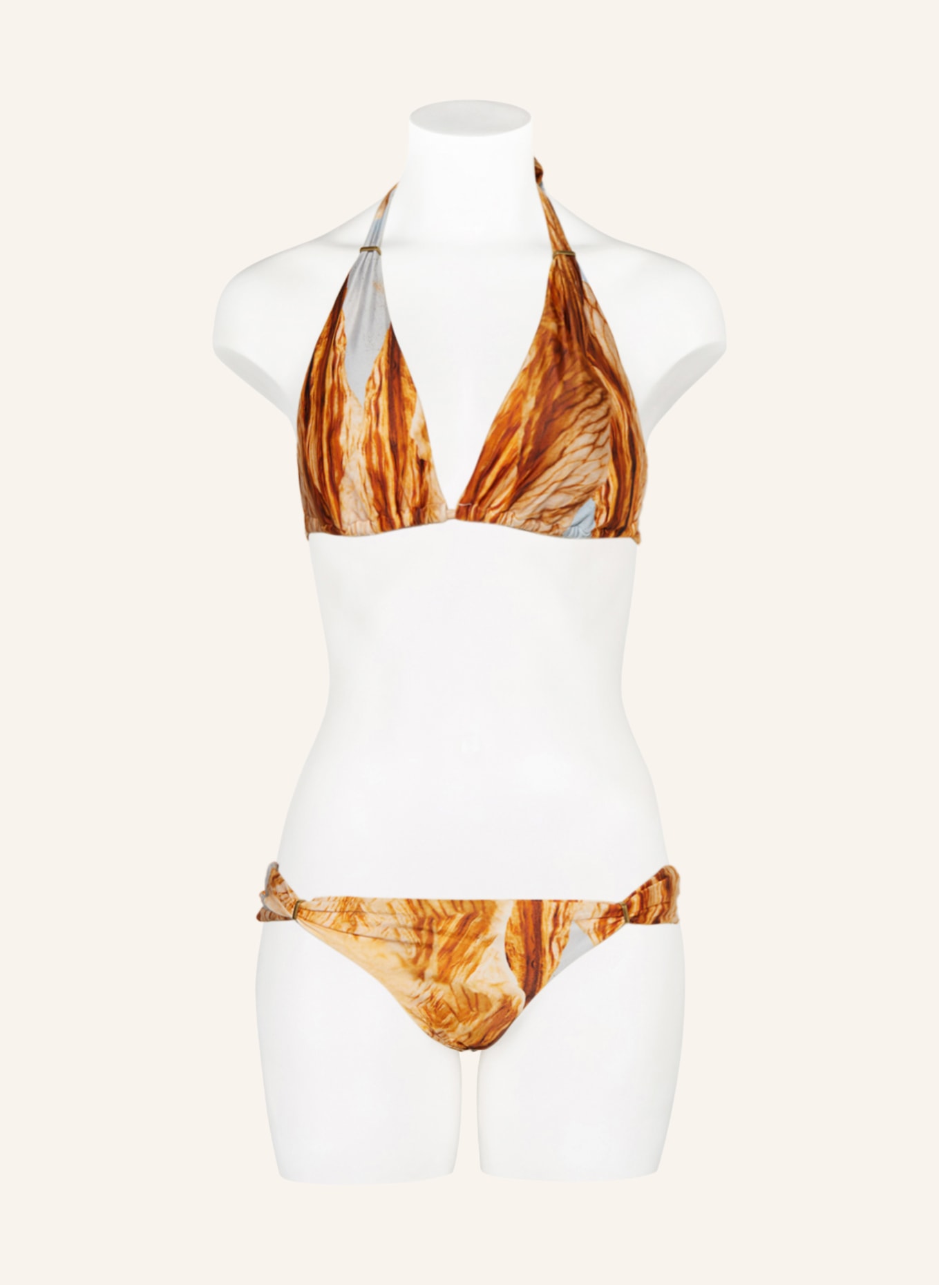 LENNY NIEMEYER Triangel-Bikini, Farbe: COGNAC/ SCHWARZ/ HELLBLAU (Bild 2)
