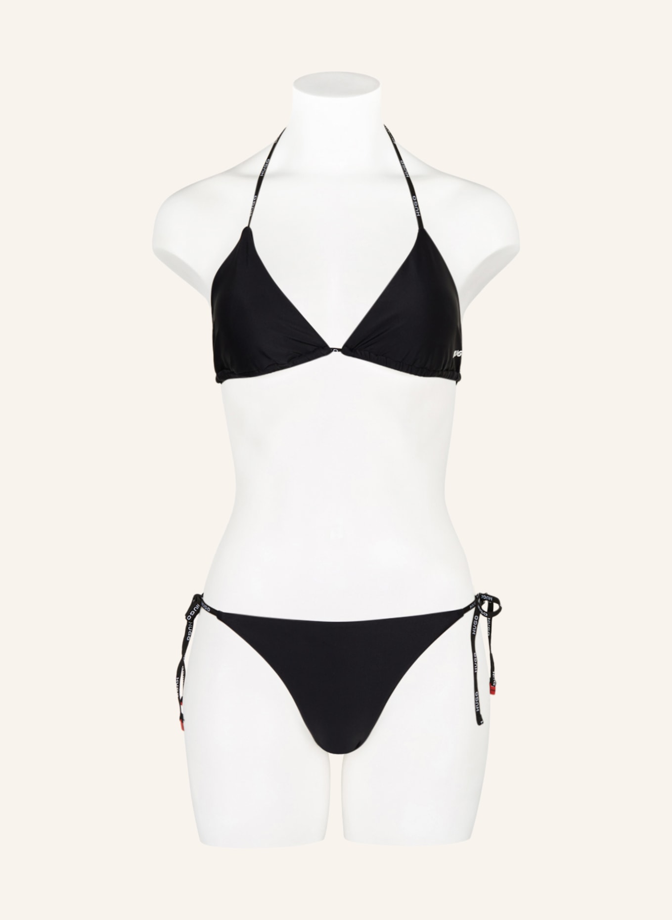 HUGO Triangel-Bikini-Hose PURE, Farbe: SCHWARZ (Bild 2)