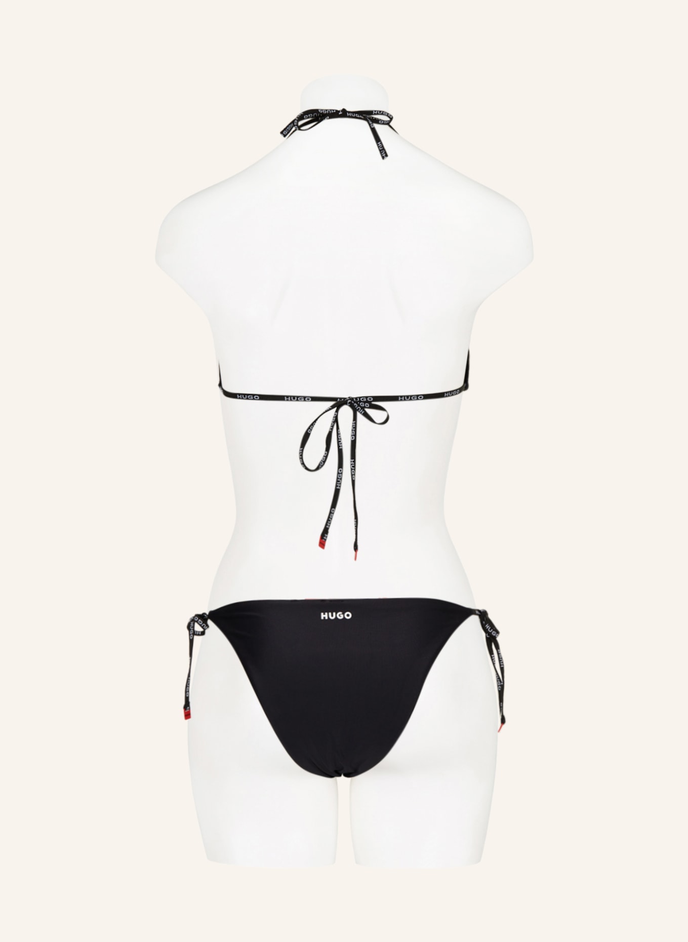 HUGO Triangel-Bikini-Hose PURE, Farbe: SCHWARZ (Bild 3)