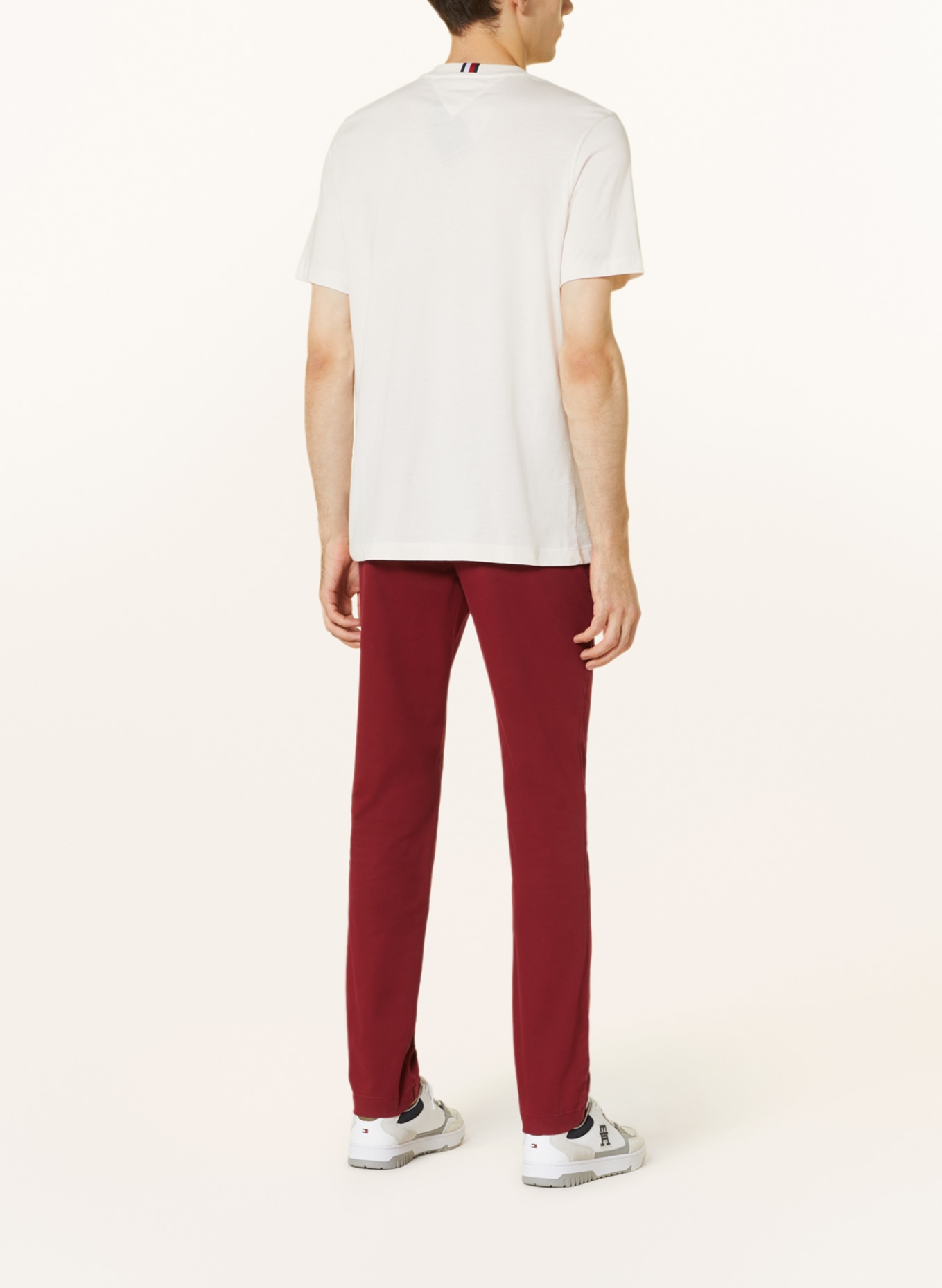 TOMMY HILFIGER Chino BLEECKER Slim Fit: DUNKELROT